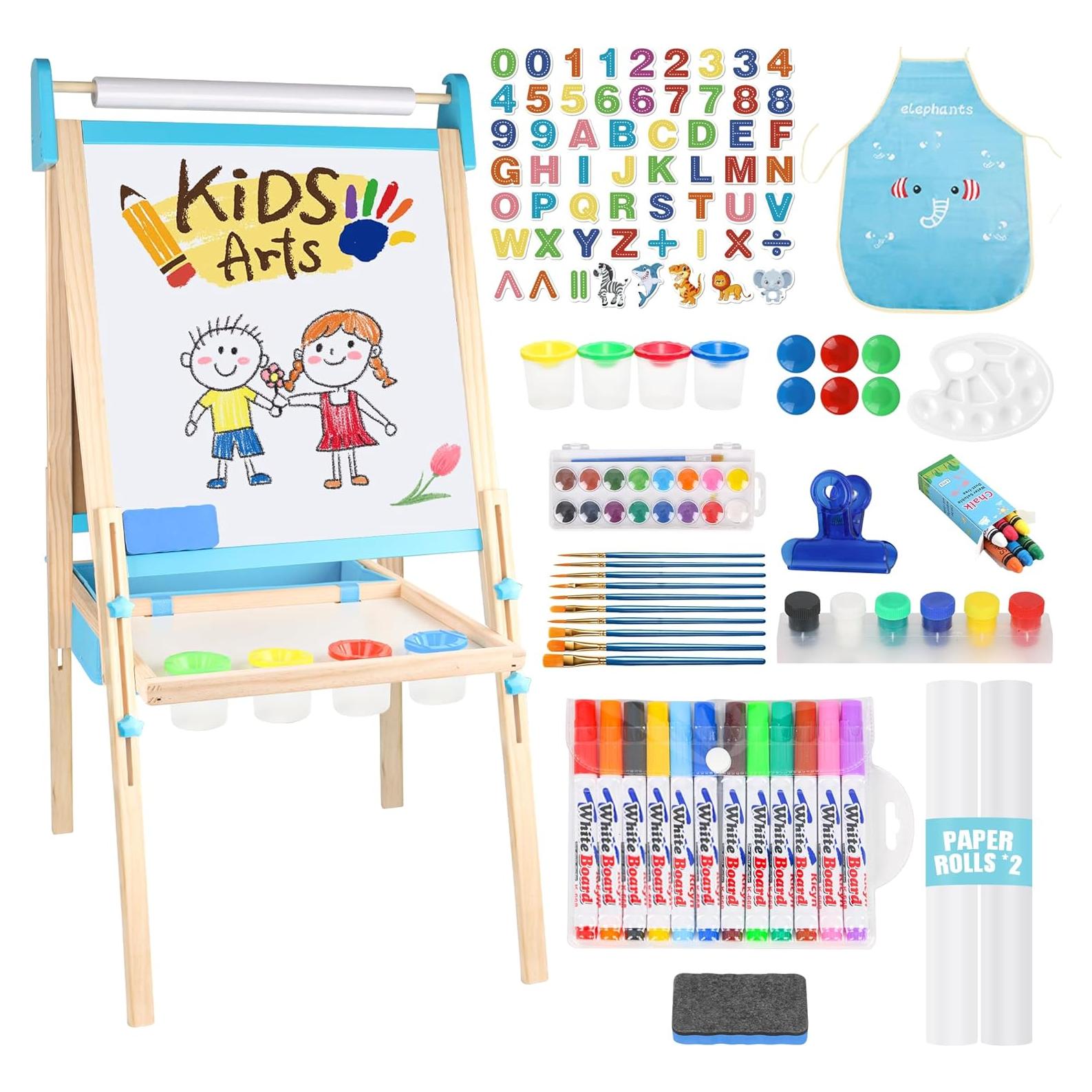 Caballete Ajustable de Madera Ranqibo para Niños 3-12 Años