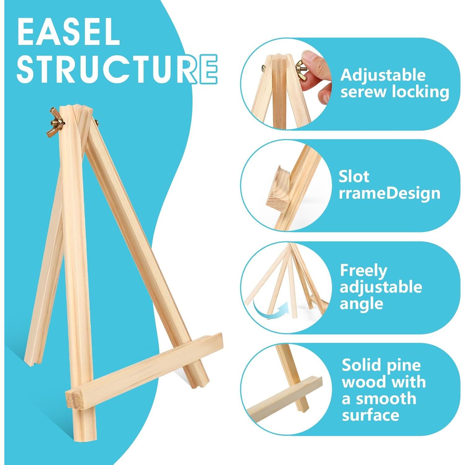 Caballete de Madera ESRICH 30 cm - Paquete de 4 para Pintura