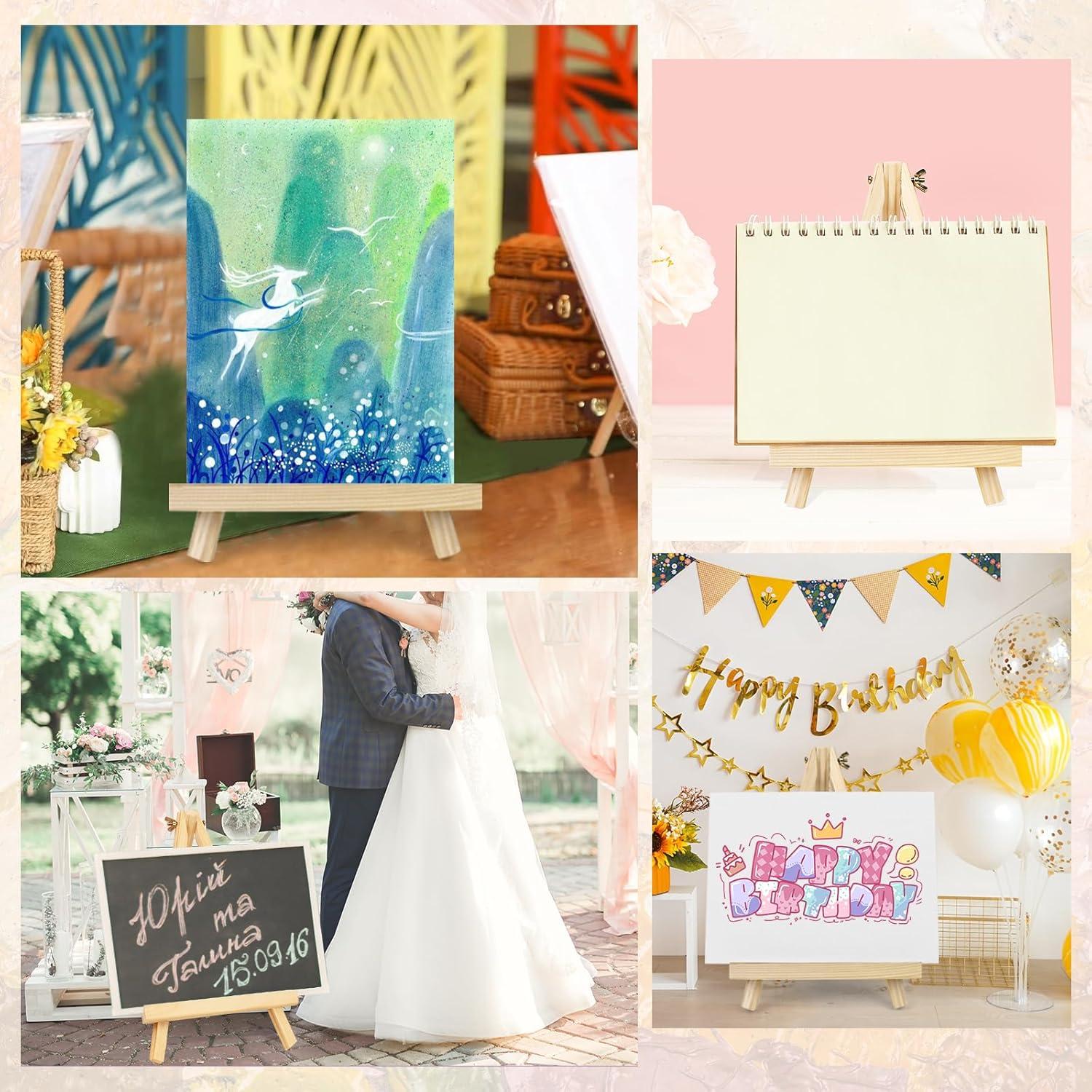 Caballete de Madera ESRICH 30 cm - Paquete de 4 para Pintura