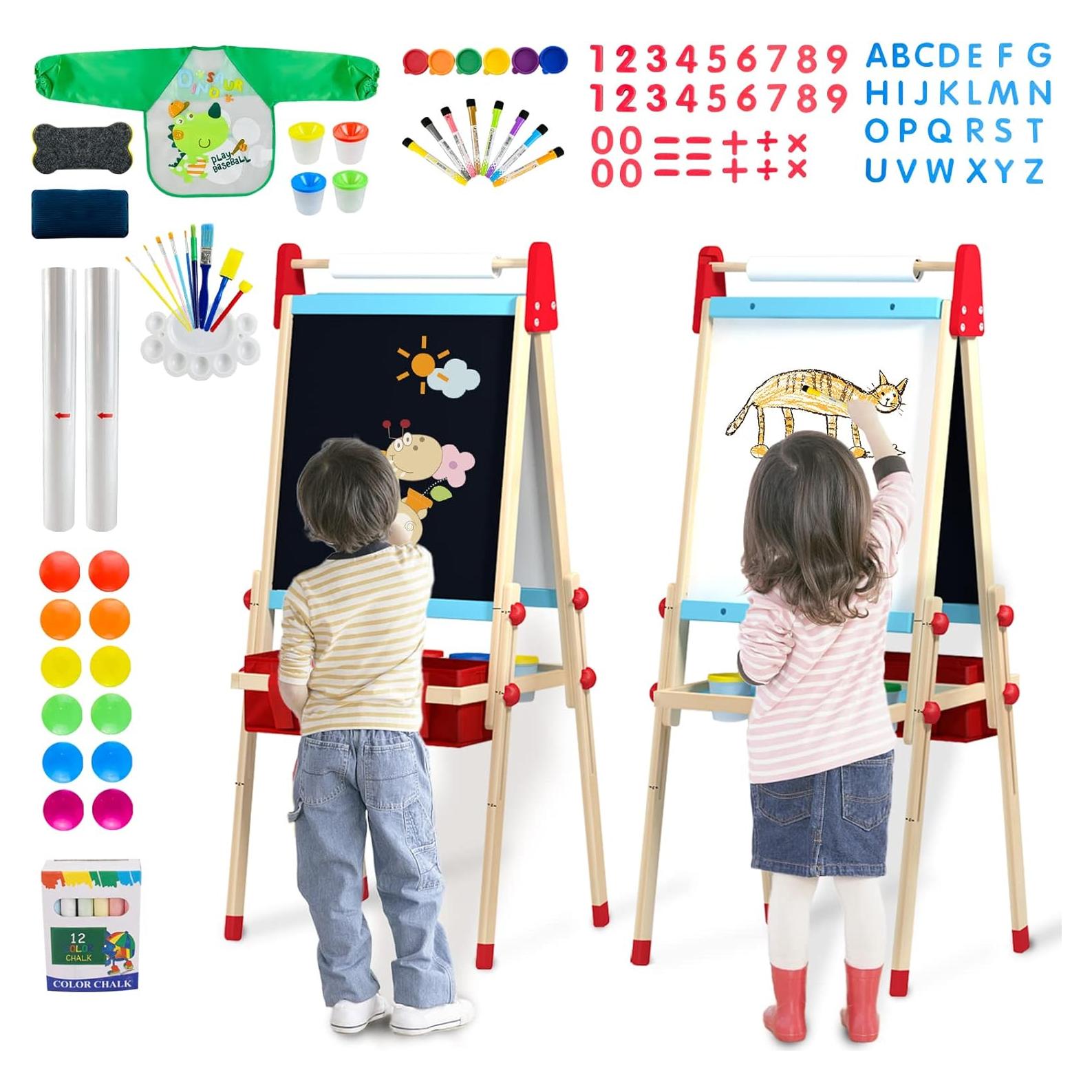 Caballete de Arte Ajustable WOOD CITY para Niños 2-12 Años