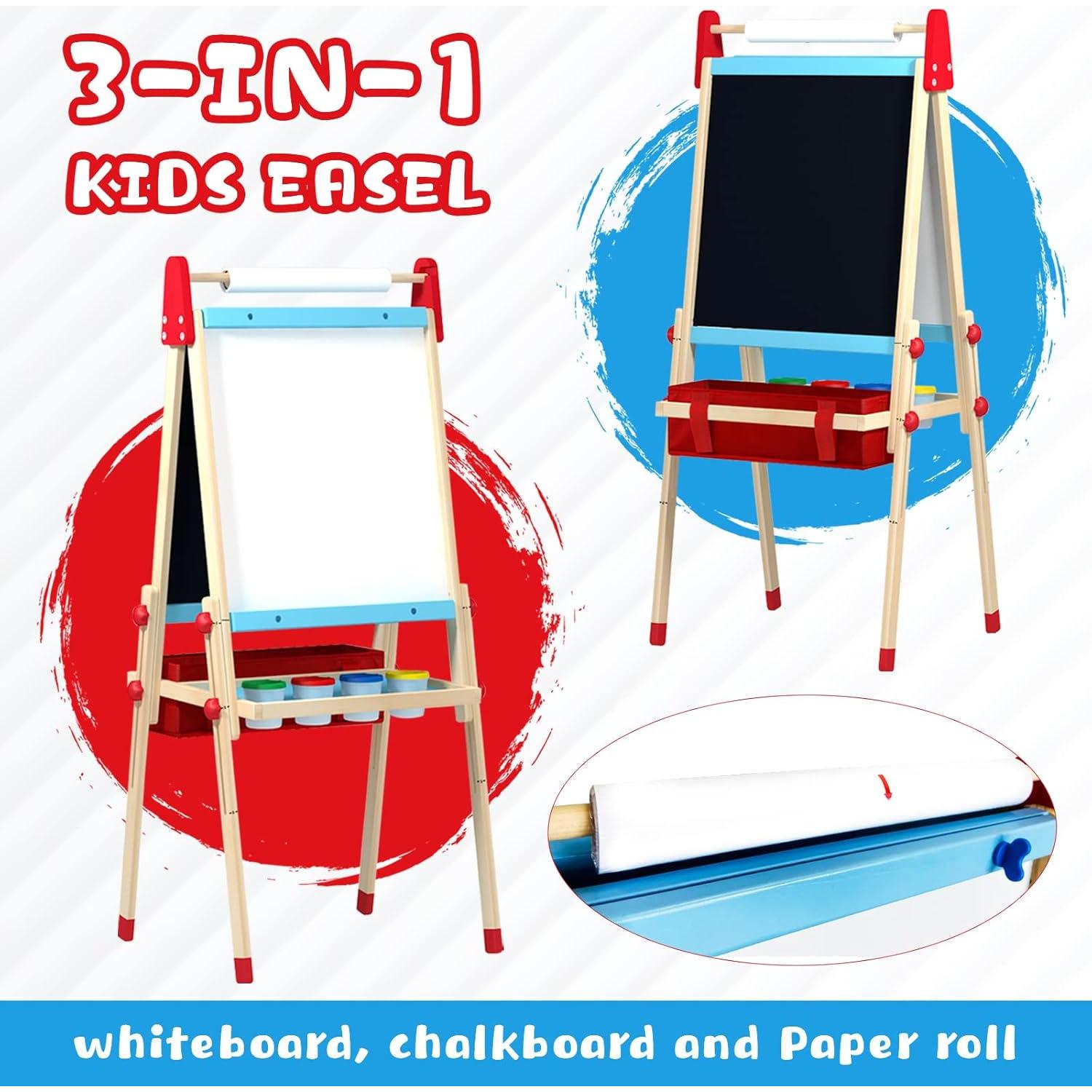 Caballete de Arte Ajustable WOOD CITY para Niños 2-12 Años