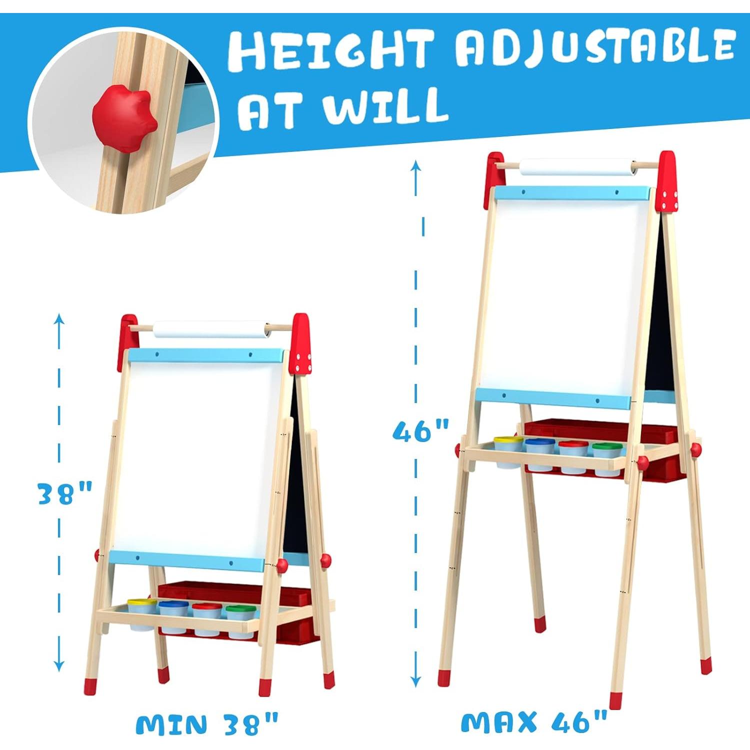 Caballete de Arte Ajustable WOOD CITY para Niños 2-12 Años