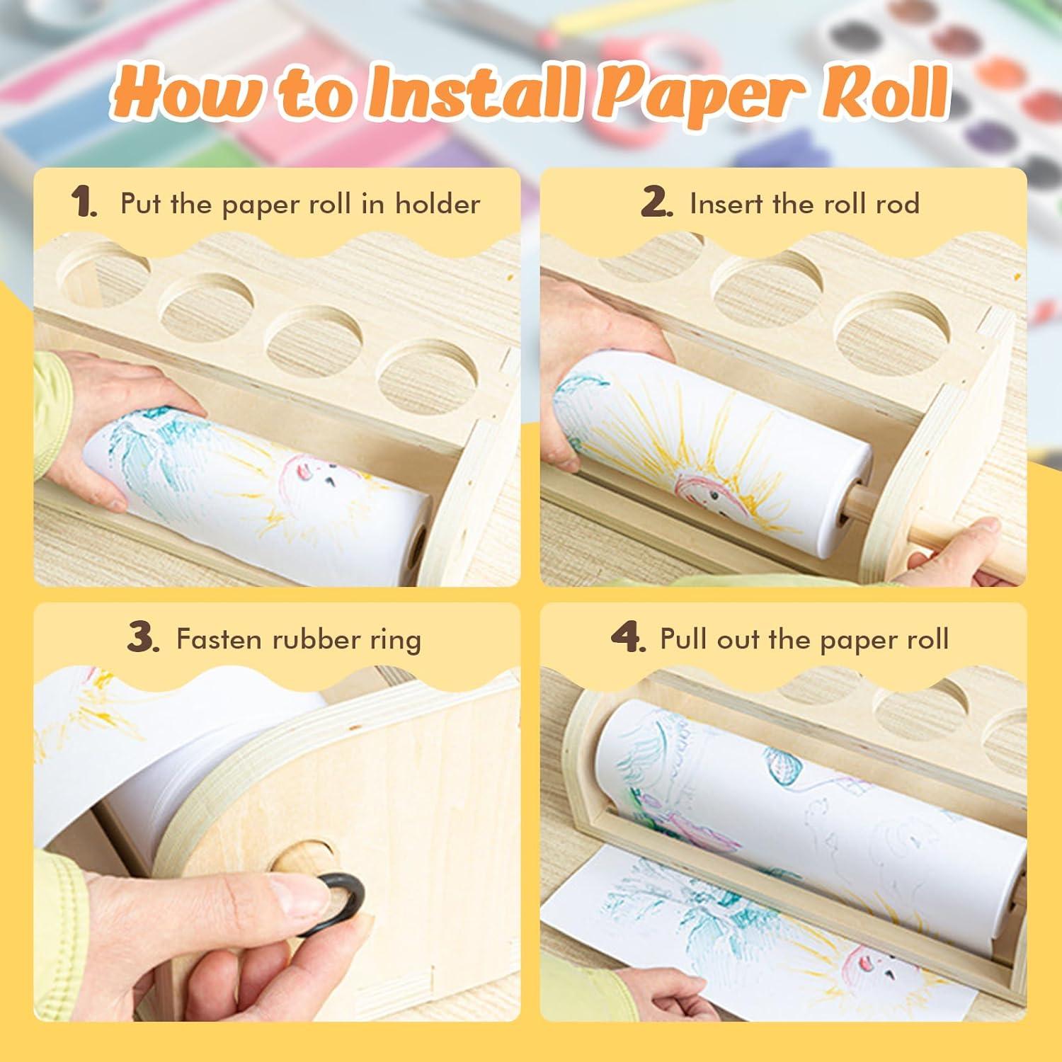 Caballete de Mesa Yokugo con Rollo de Papel y Alfombrilla Rosa