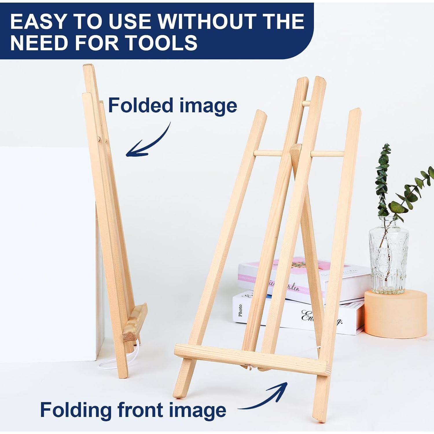 Caballetes de Mesa ESRICH 43 cm Madera para Pintura 2 Piezas