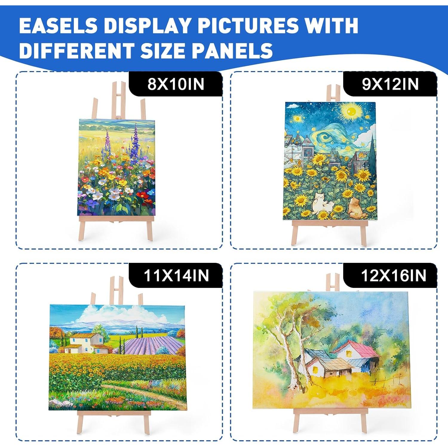 Caballetes de Mesa ESRICH 43 cm Madera para Pintura 2 Piezas