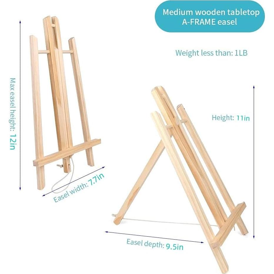 Caballete de Madera HXSEMAYIG 30 cm para Arte y Manualidades