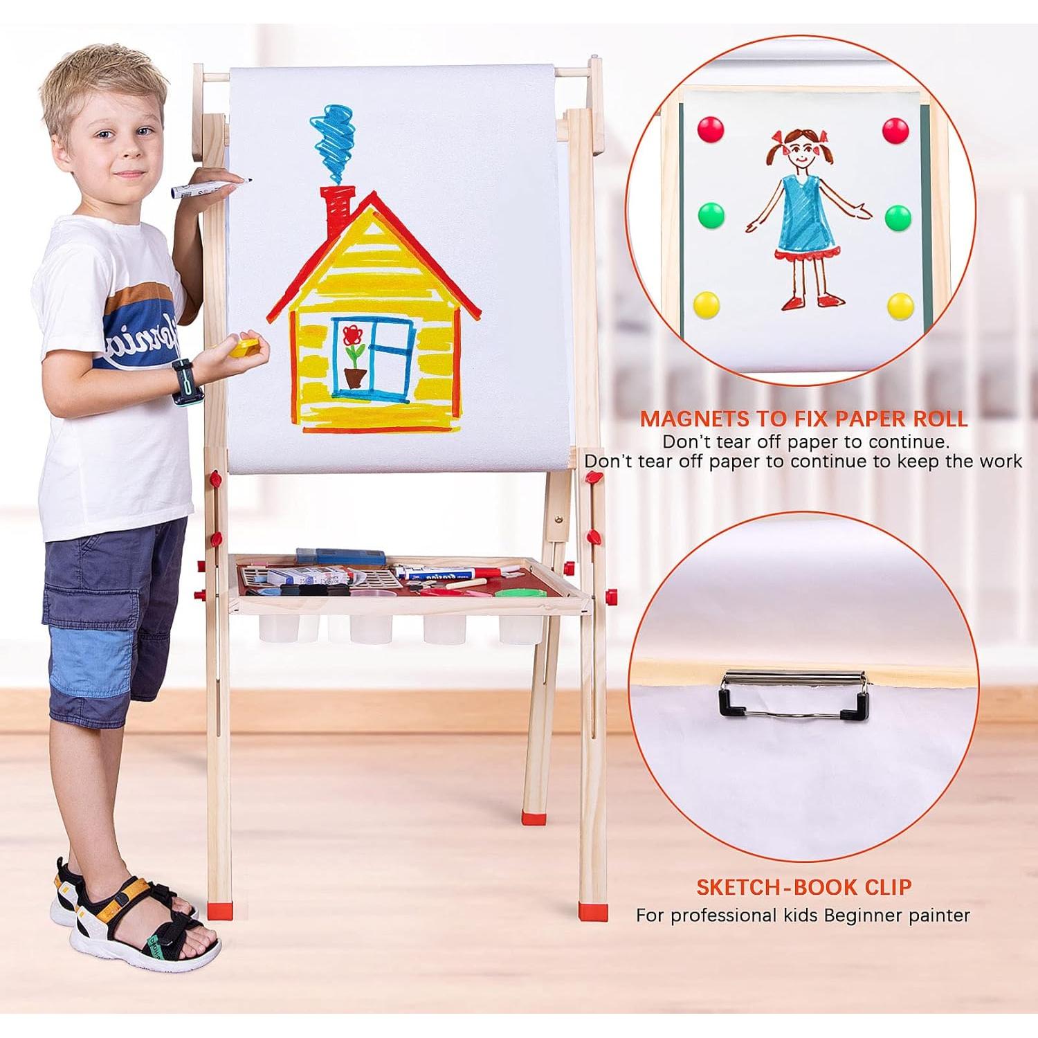Caballete Infantil Ragstone 3 en 1 con Rollo de Papel