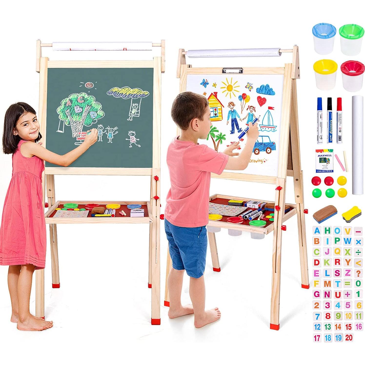 Caballete Infantil Ragstone 3 en 1 con Rollo de Papel