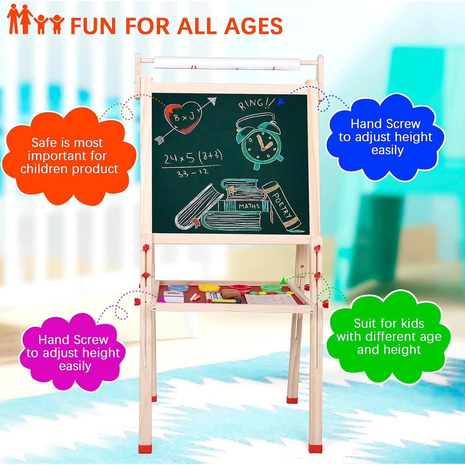 Caballete Infantil Ragstone 3 en 1 con Rollo de Papel