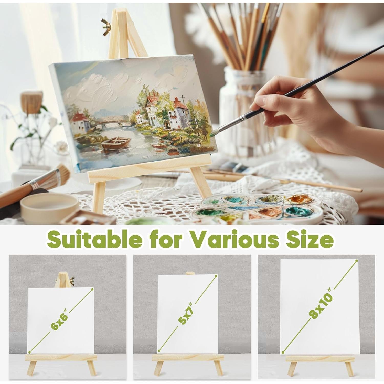 Caballete de Madera CONDA 4 Pcs 24 cm para Pintura y Arte