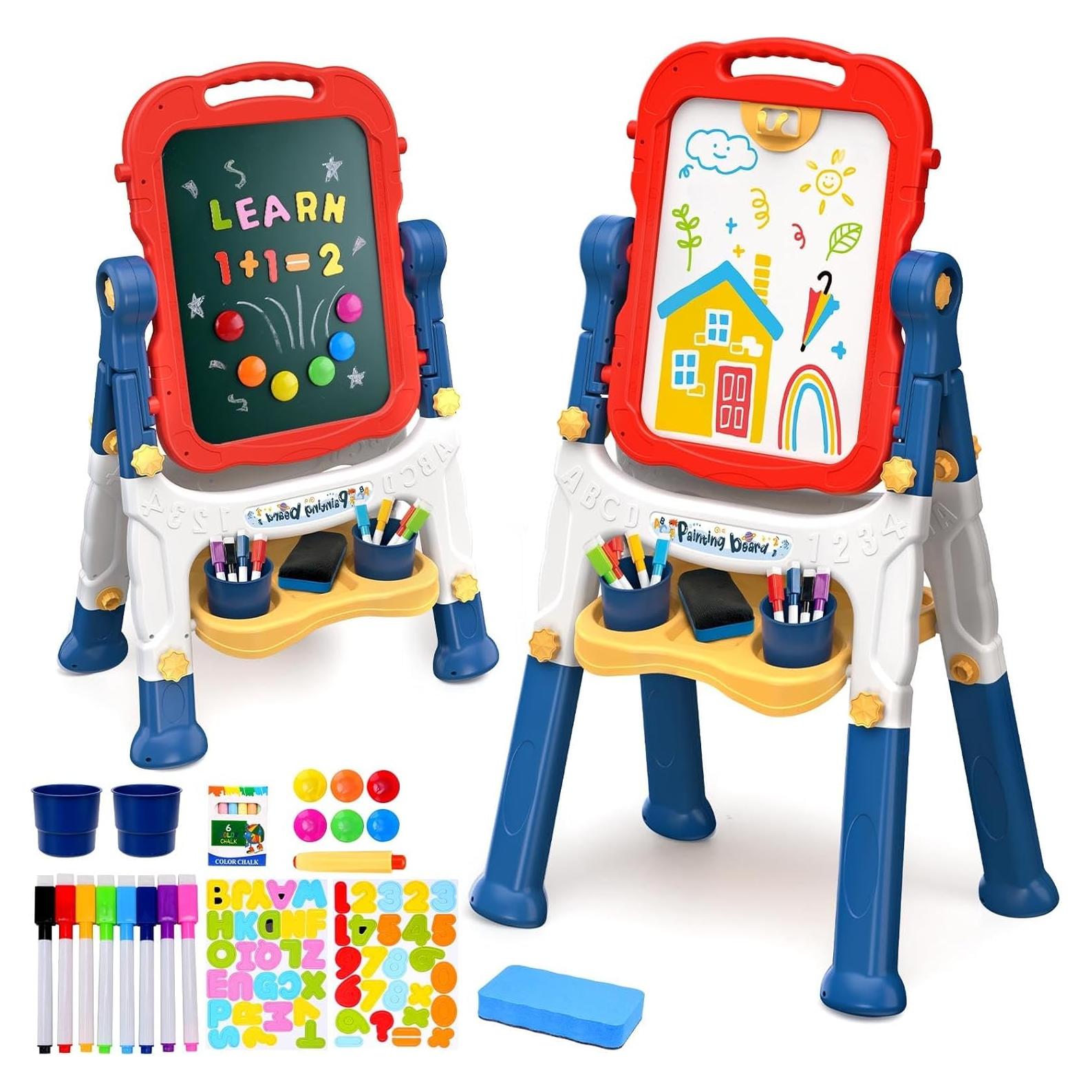 Caballete de Arte AuntyFey Doble Cara para Niños 4-8 Años