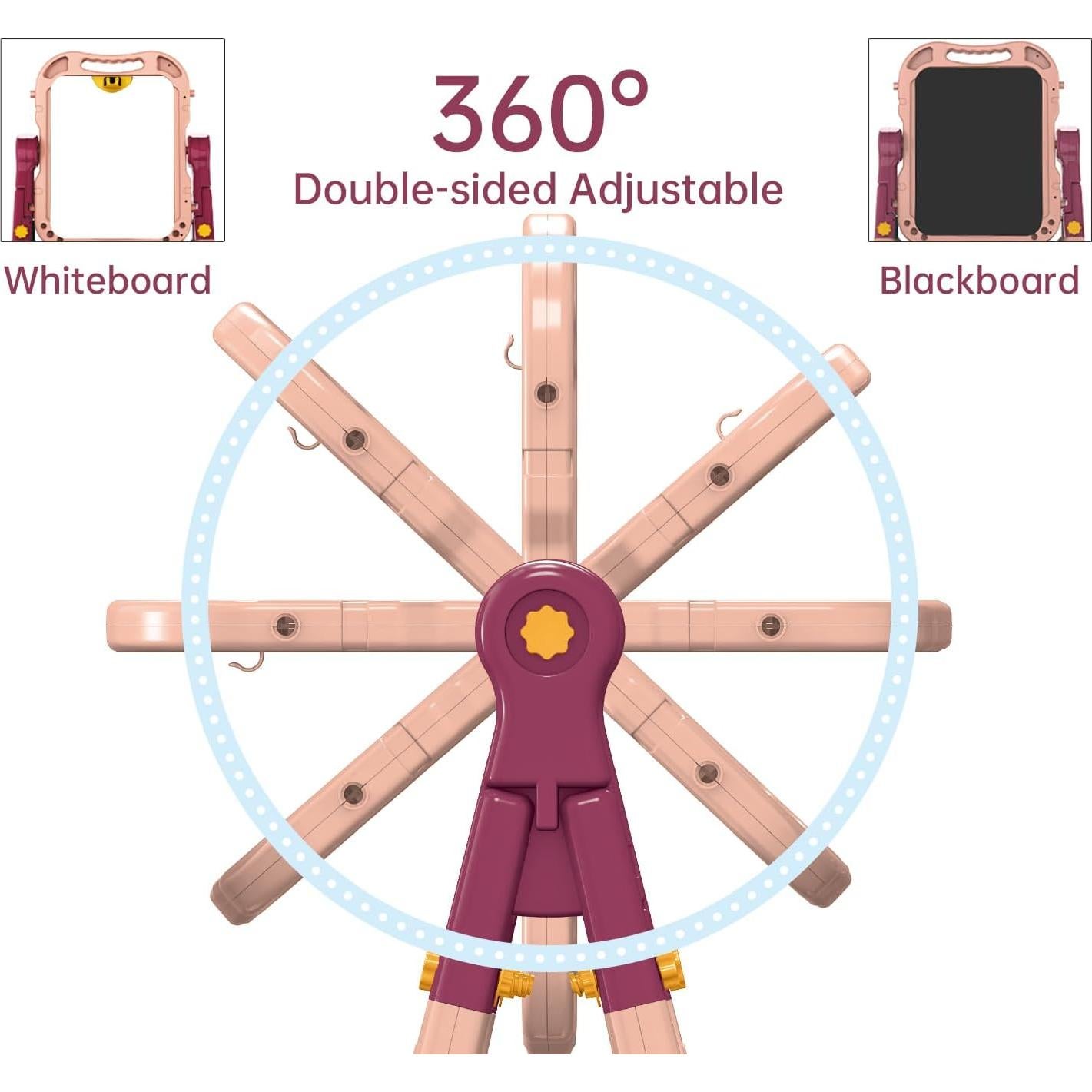 Caballete de arte ajustable Juivin para niños con pizarra magnética