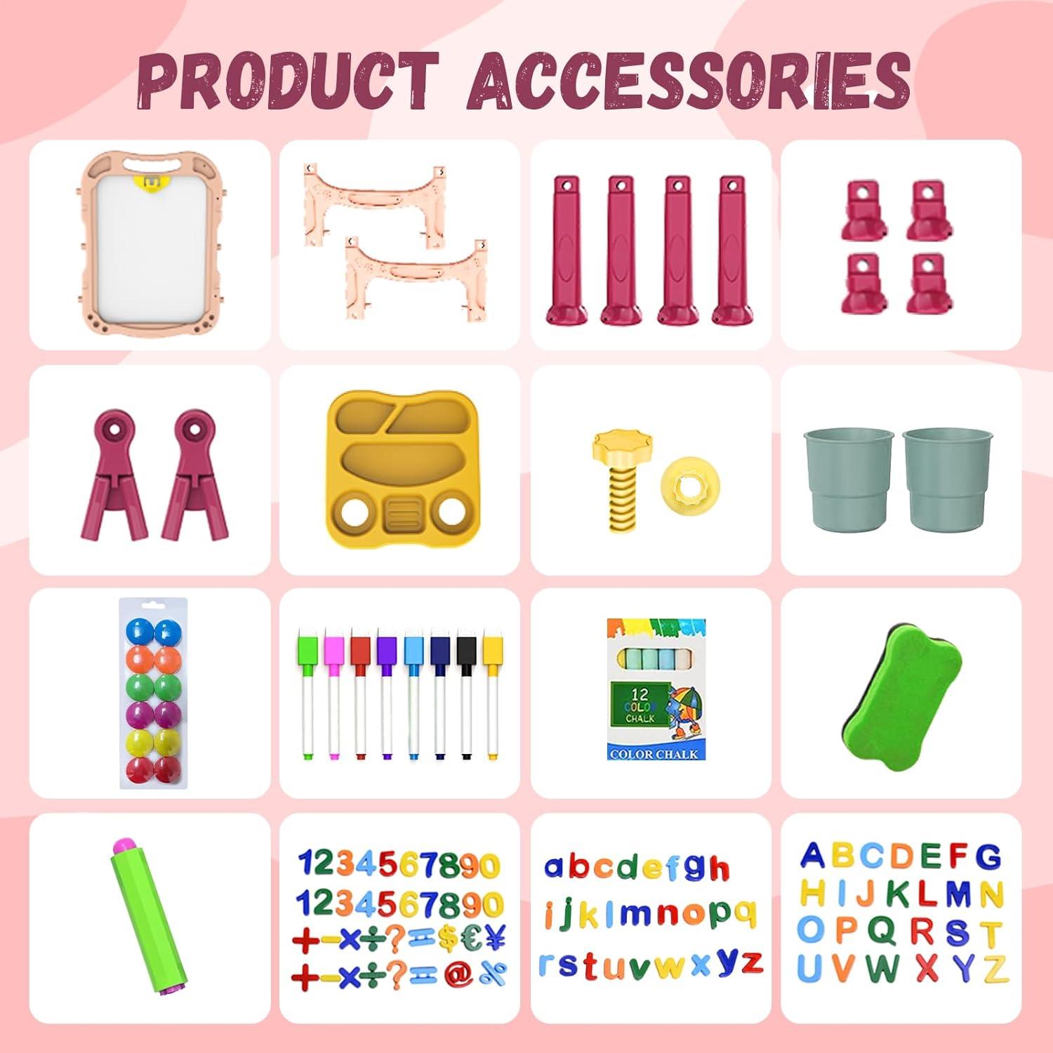 Caballete de arte ajustable Juivin para niños con pizarra magnética