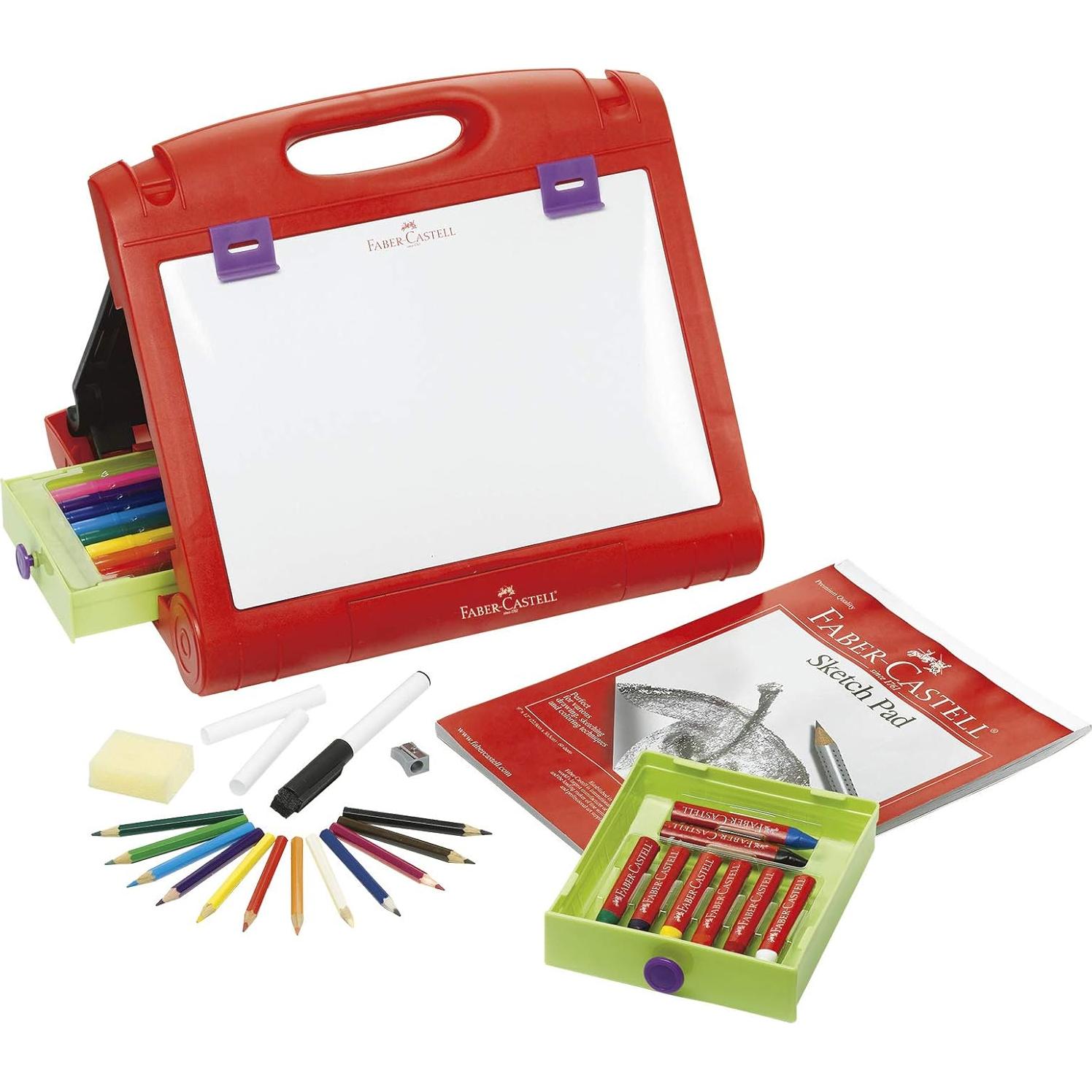 Caballete de Viaje Faber-Castell 3-en-1 para Niños 37 Piezas