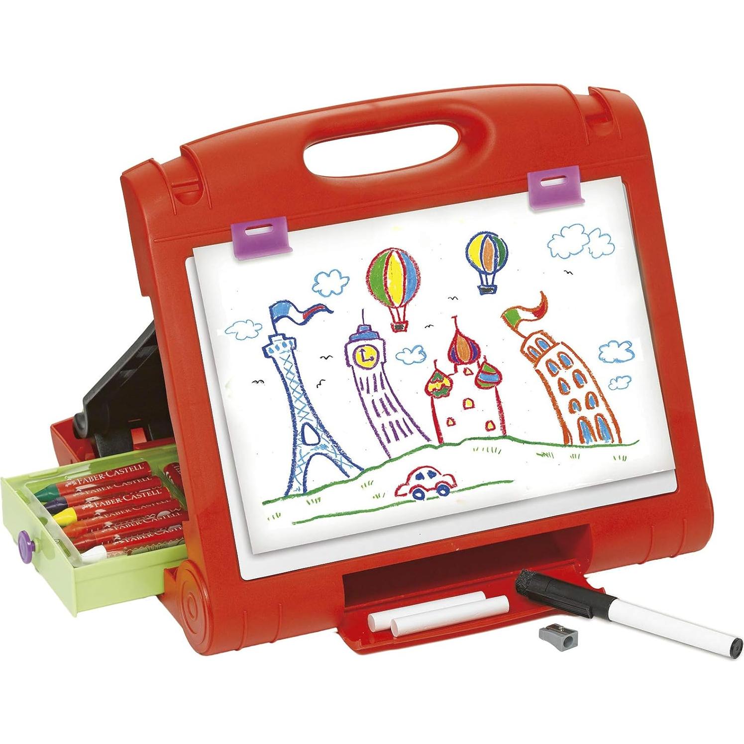 Caballete de Viaje Faber-Castell 3-en-1 para Niños 37 Piezas