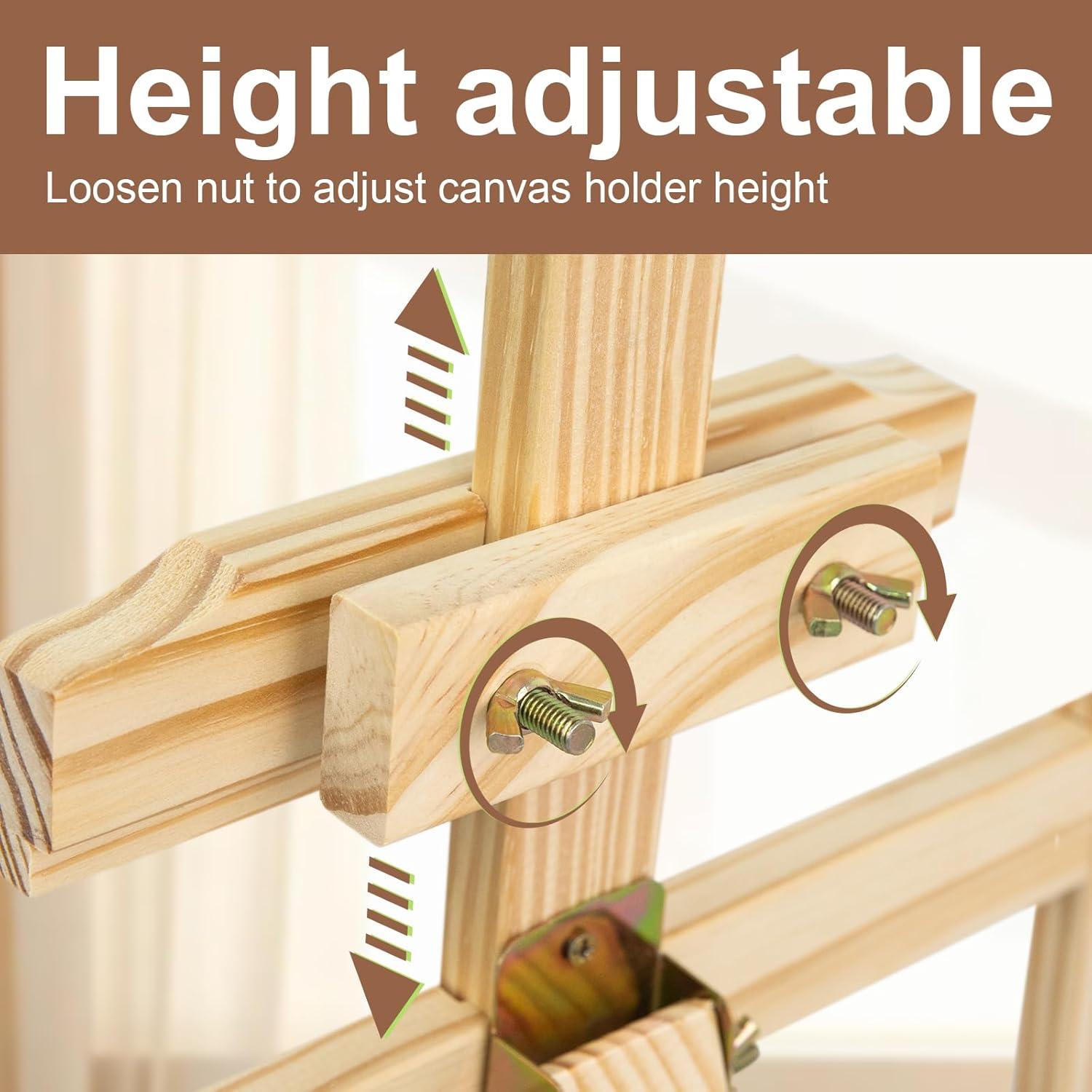 Caballete de Madera Ajustable JEAWIWI para Pintura 106.68 cm