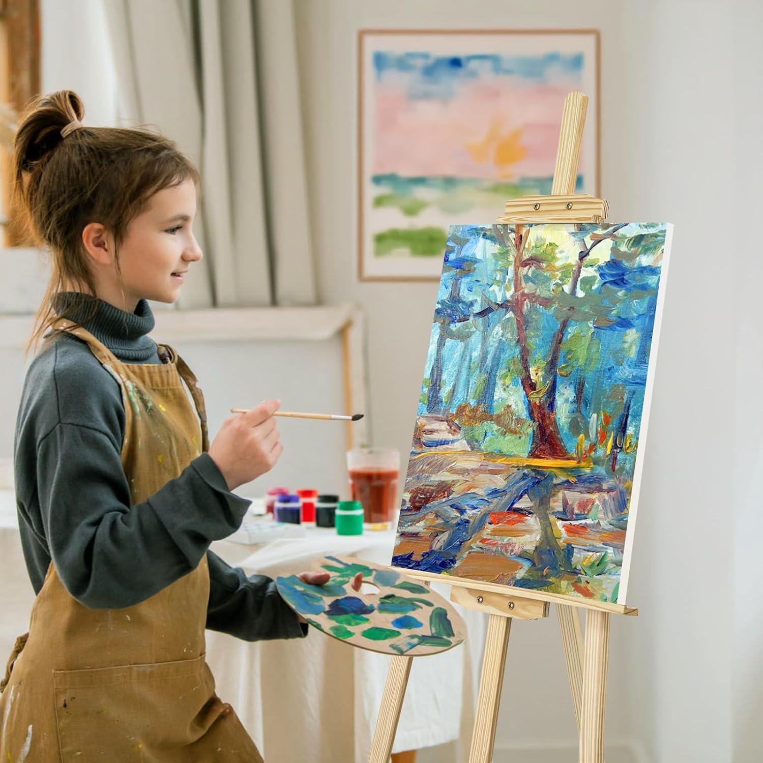 Caballete de Madera Ajustable JEAWIWI para Pintura 106.68 cm