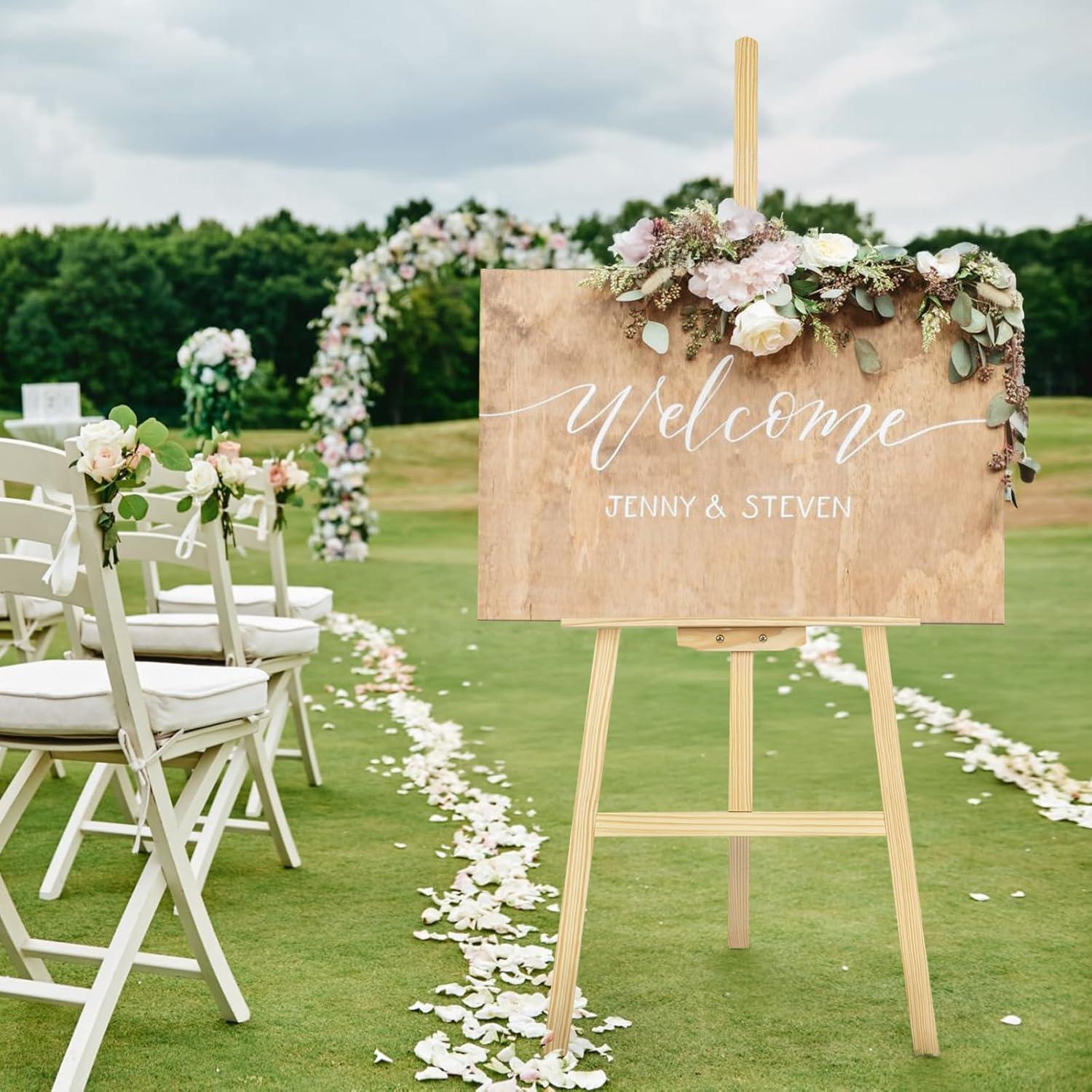 Caballete de Madera Ajustable JEAWIWI para Pintura 106.68 cm