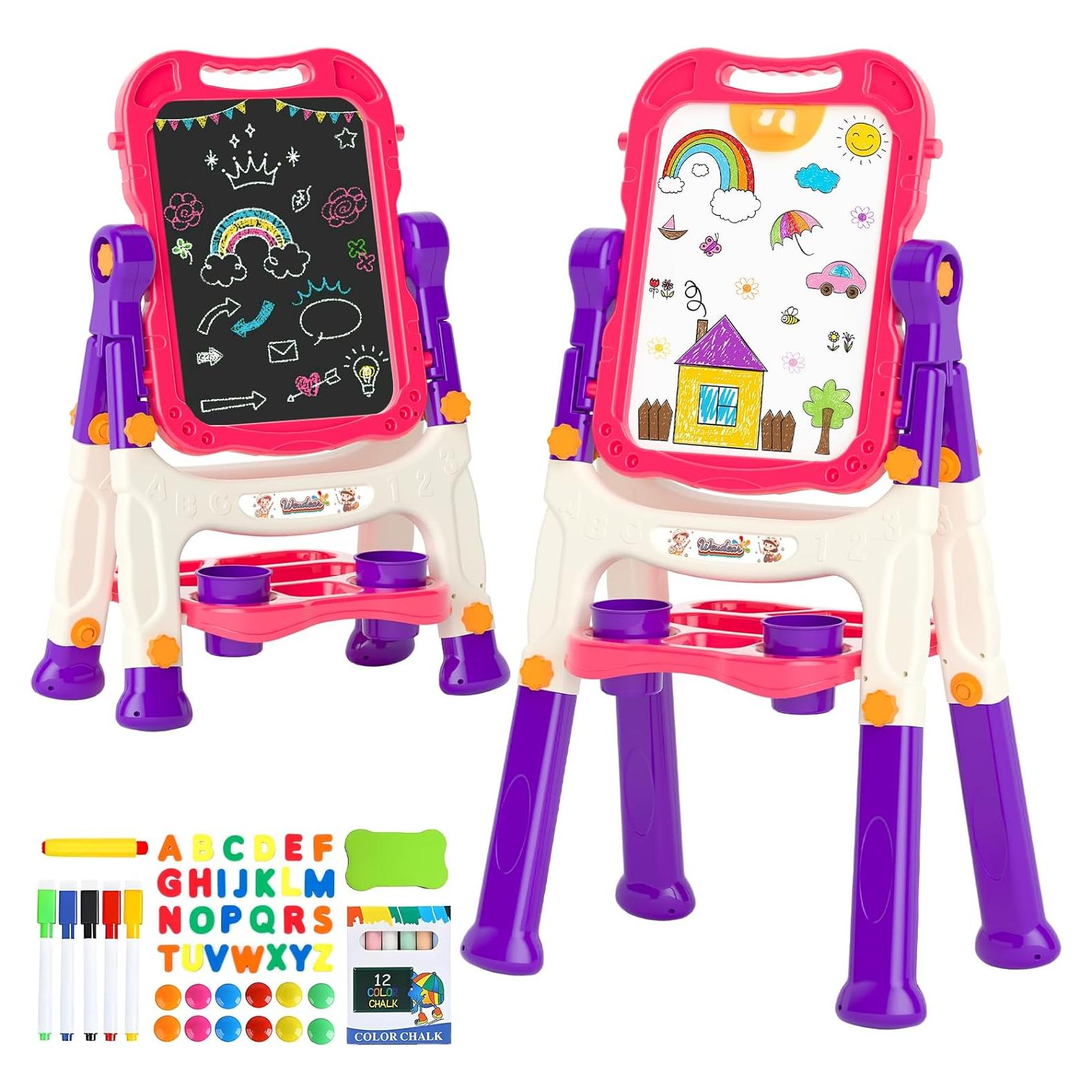 Caballete de Arte Weudear PINK para Niños 2-5 Años