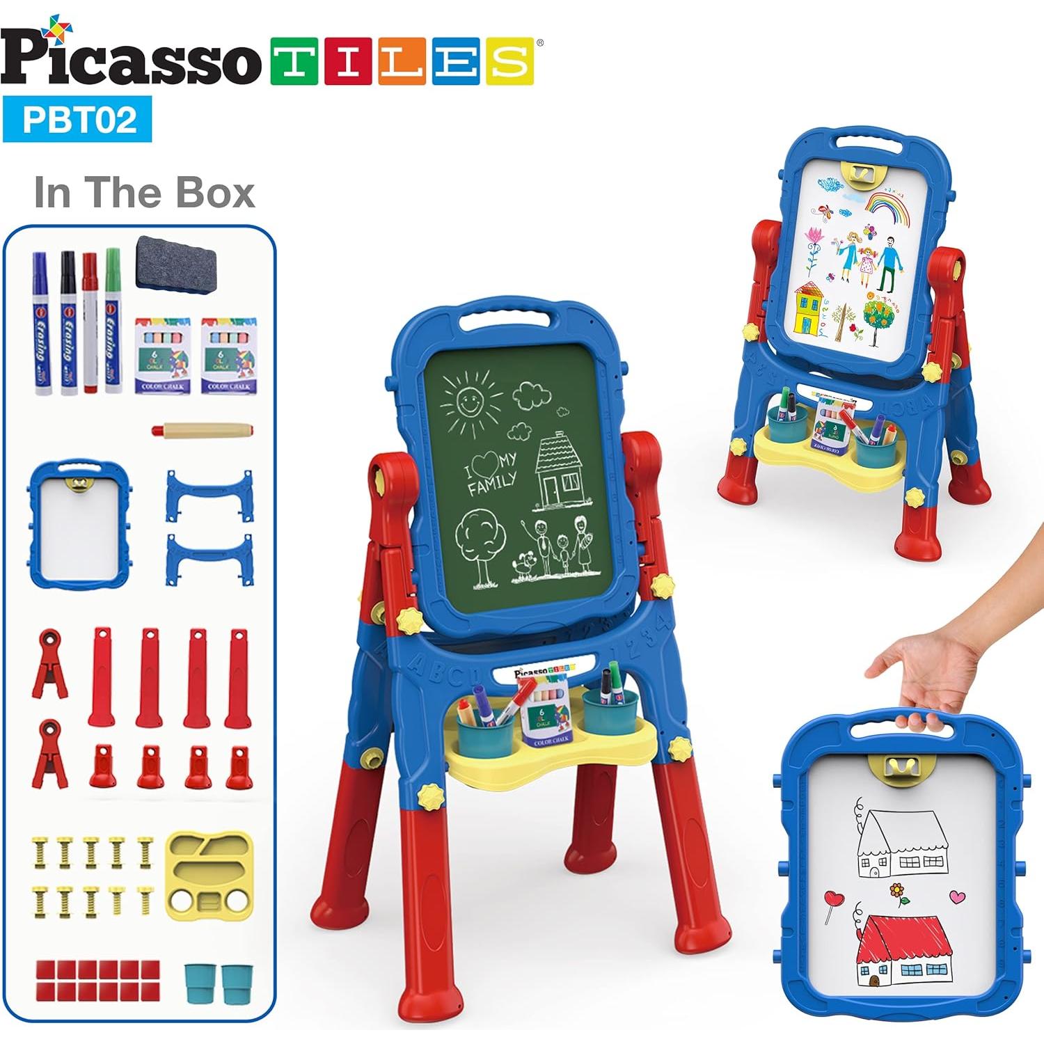 Caballete de Arte PicassoTiles PBT02 Ajustable 2 en 1