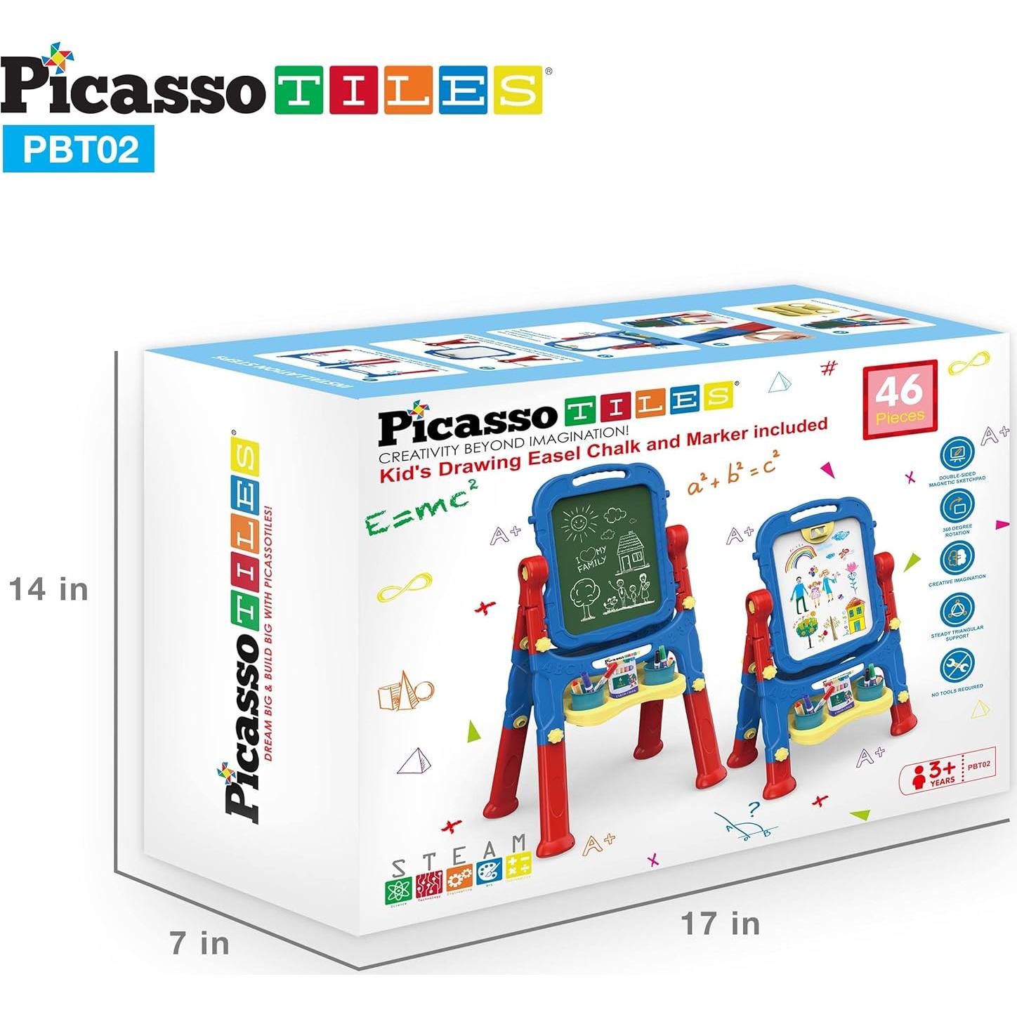 Caballete de Arte PicassoTiles PBT02 Ajustable 2 en 1