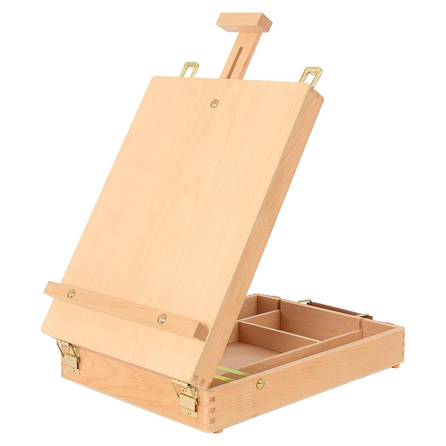 Caja de Suministros de Arte Kuyal - Caballete de Madera Ajustable