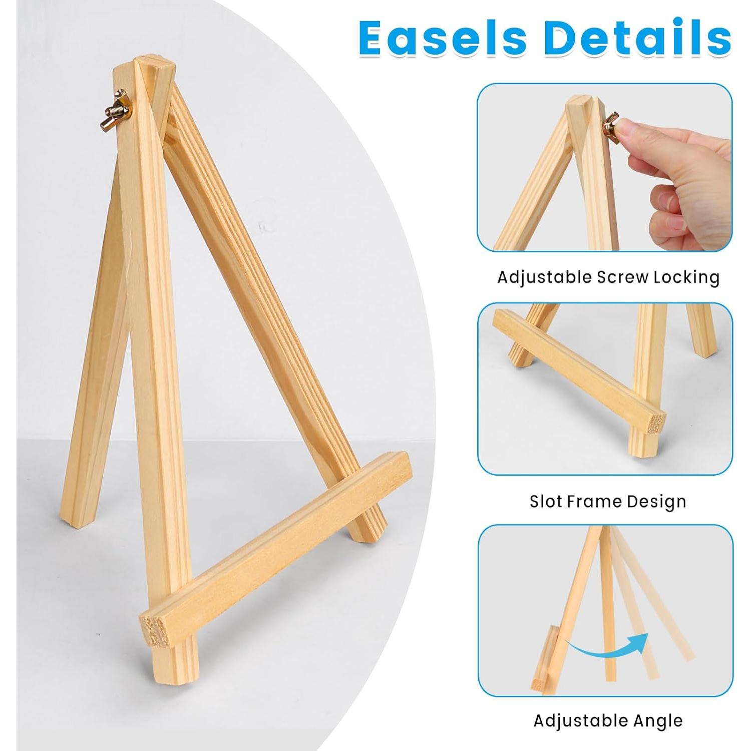 Paquete de 12 Caballetes de Madera YOHAWJAN 24cm para Pintura