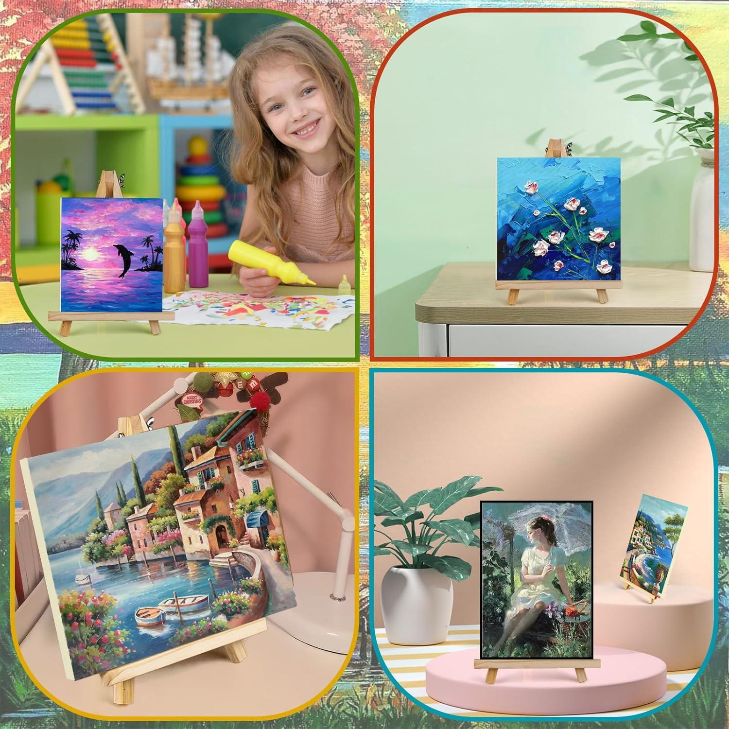 Caballetes de Madera Hdviai 6PCS 24x16cm para Pintura