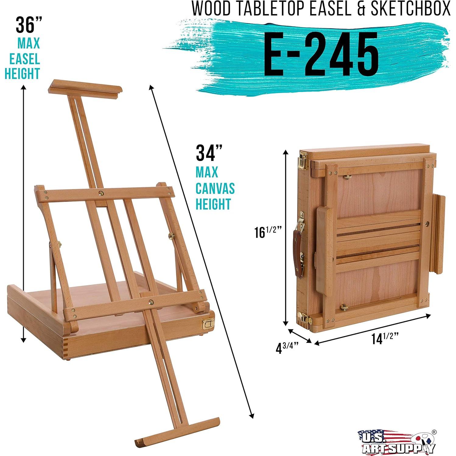 Caballete de Madera Ajustable Suministro de Arte 42x37 cm