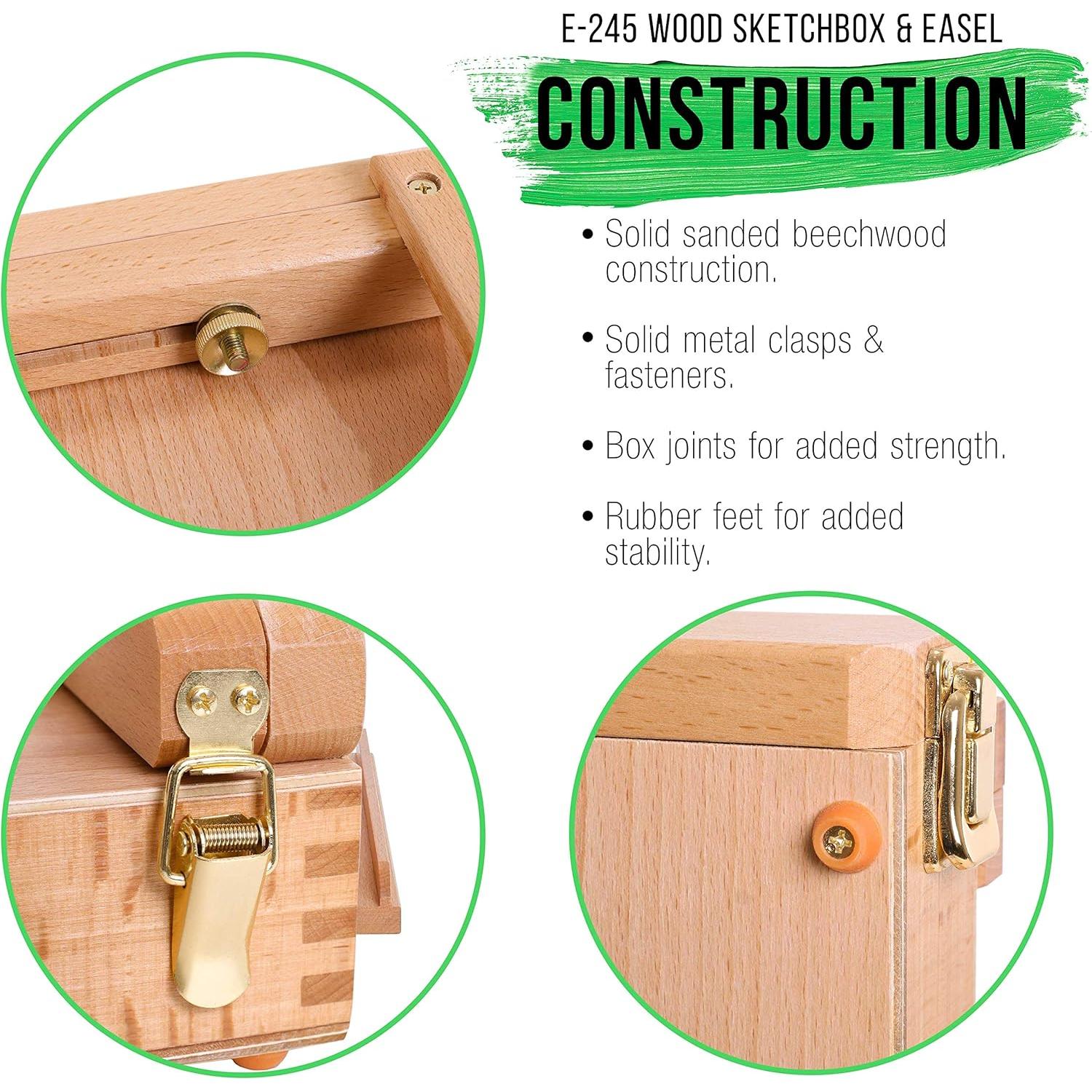 Caballete de Madera Ajustable Suministro de Arte 42x37 cm