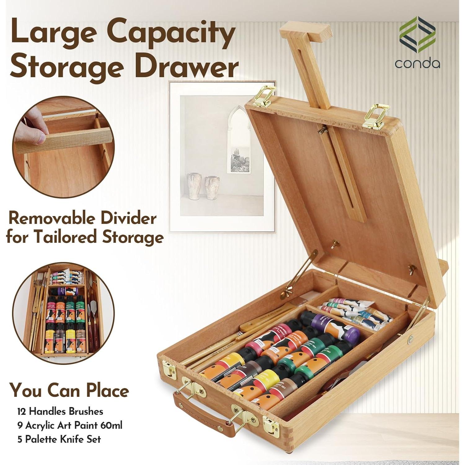 Caballete de Mesa Ajustable CONDA de Madera Premium 28.3x39cm