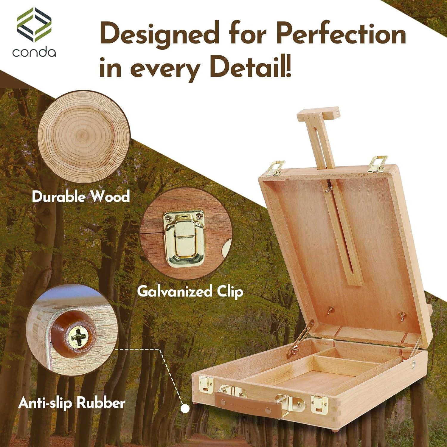 Caballete de Mesa Ajustable CONDA de Madera Premium 28.3x39cm