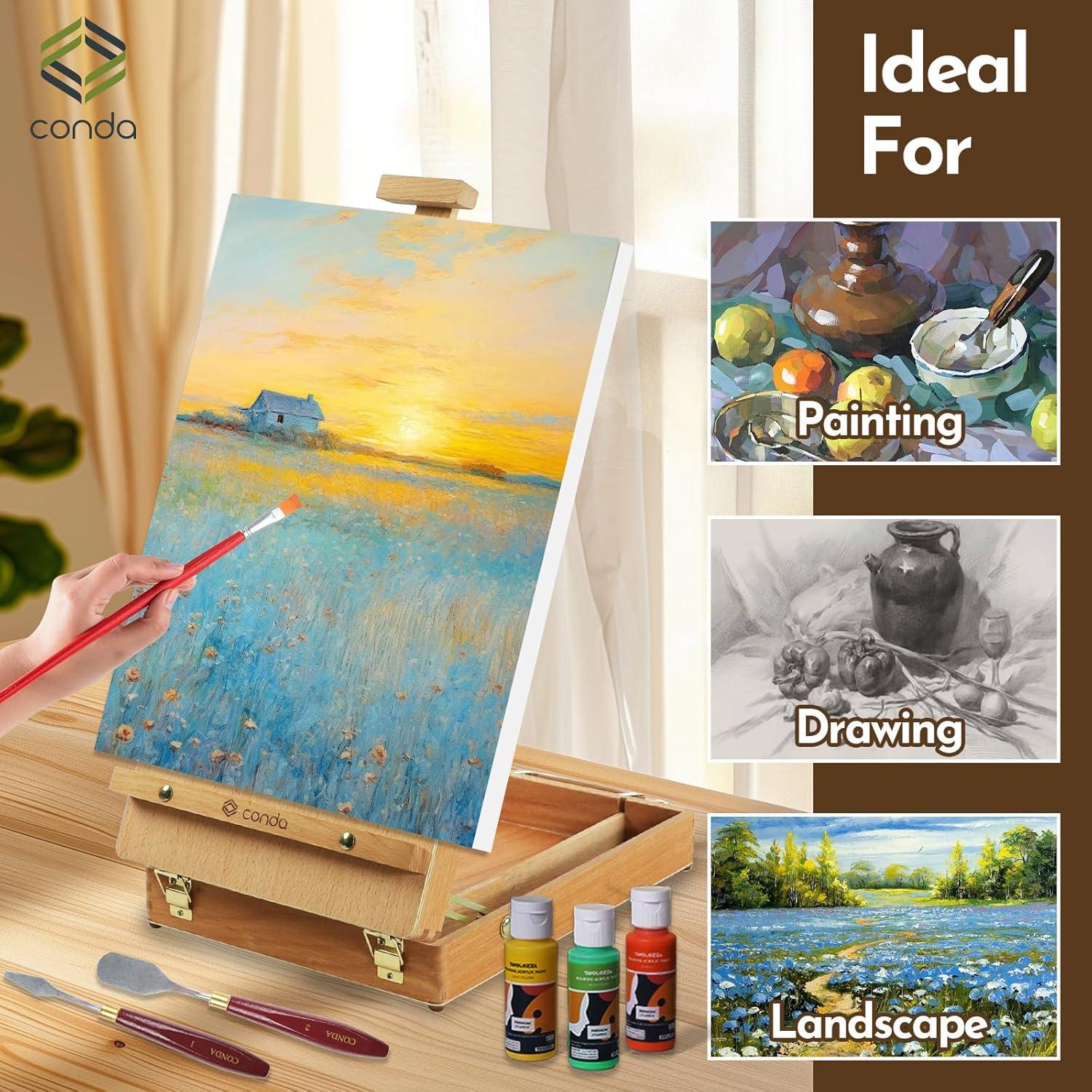 Caballete de Mesa Ajustable CONDA de Madera Premium 28.3x39cm