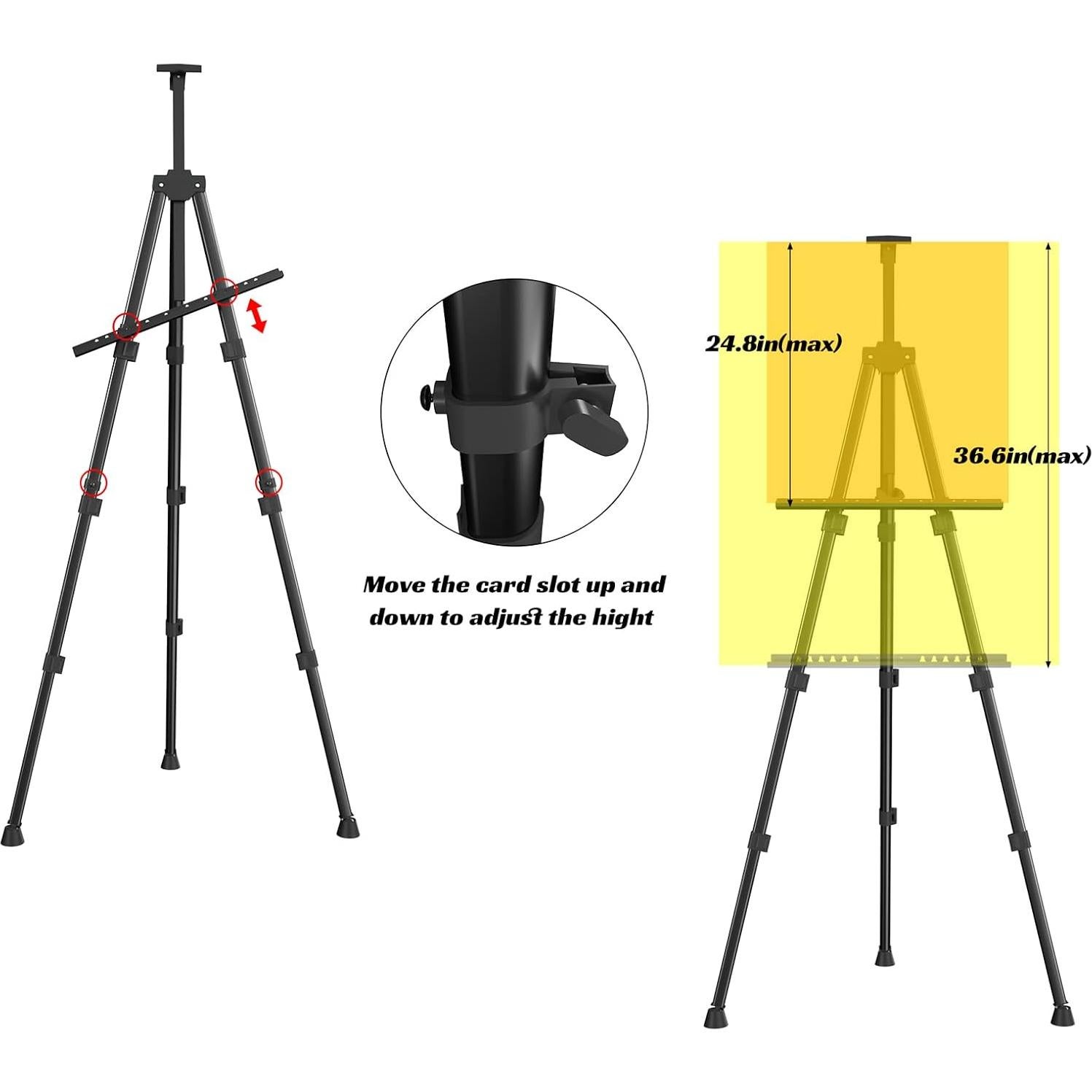 Caballete de Pintura Aredy Ajustable 43.9-167.6 cm Metal