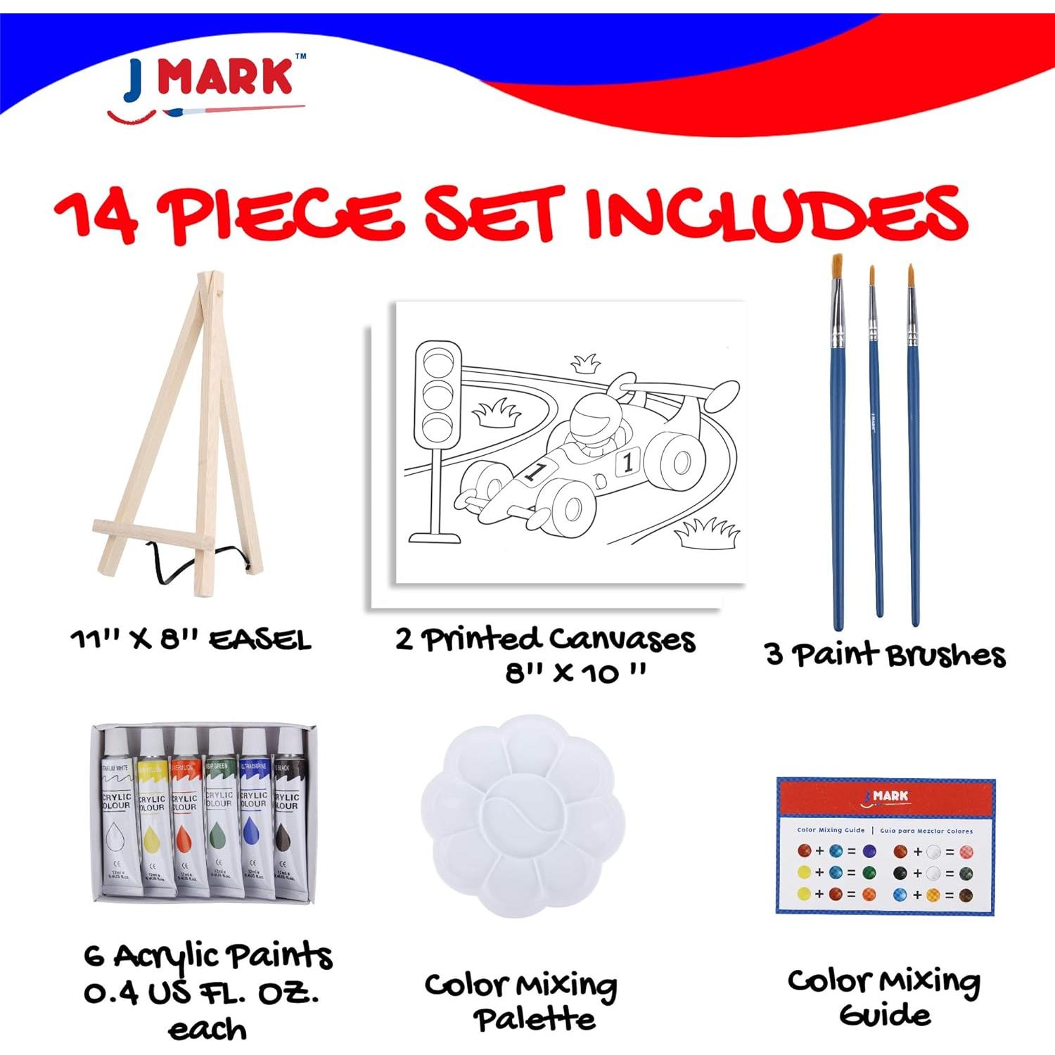 Juego de Pintura Acrílica para Niños J MARK - 14 Piezas