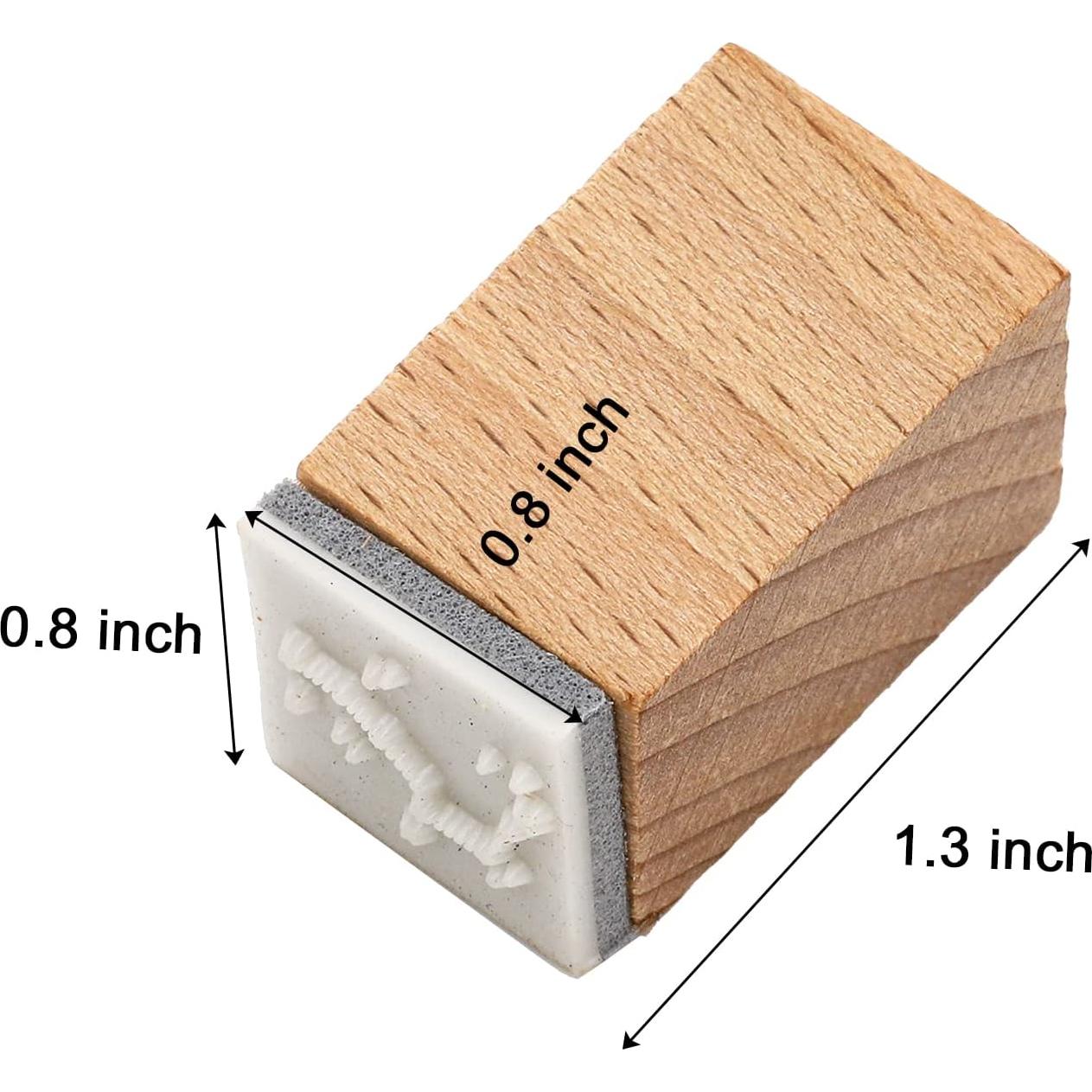 Set de 32 Sellos de Goma de Madera Hacaroa para Manualidades