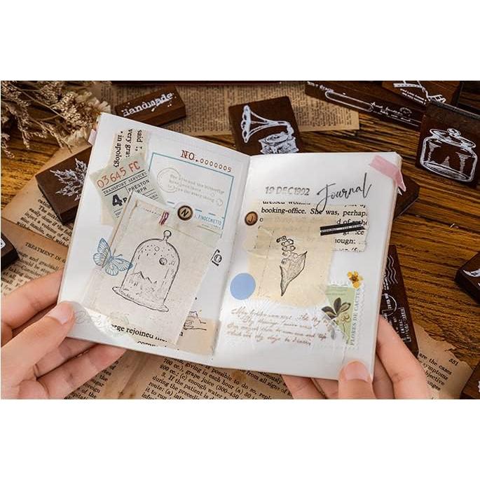 Juego de Sellos de Madera Cliocoo 14 Piezas Luz de Luna