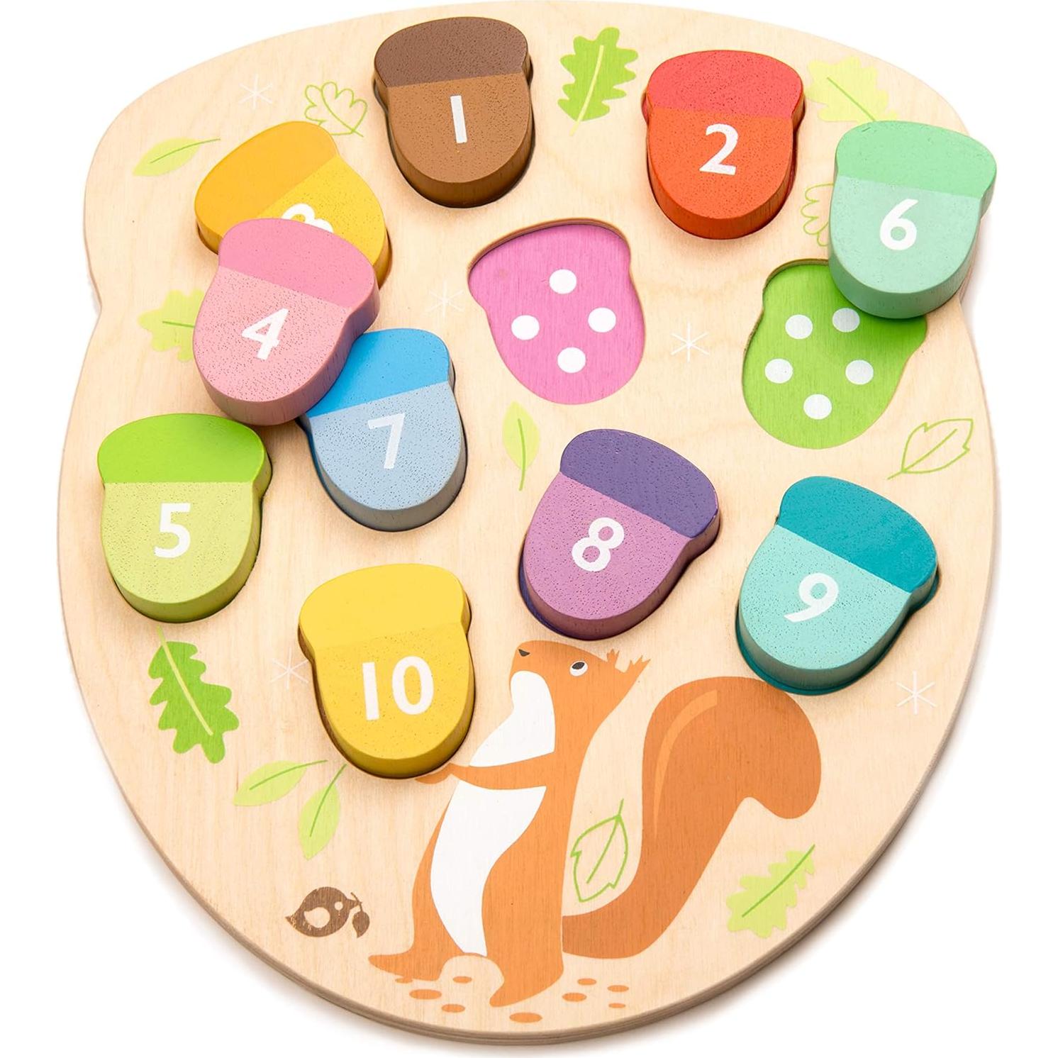 Juego de rompecabezas de madera Tender Leaf Toys - Conteo 10