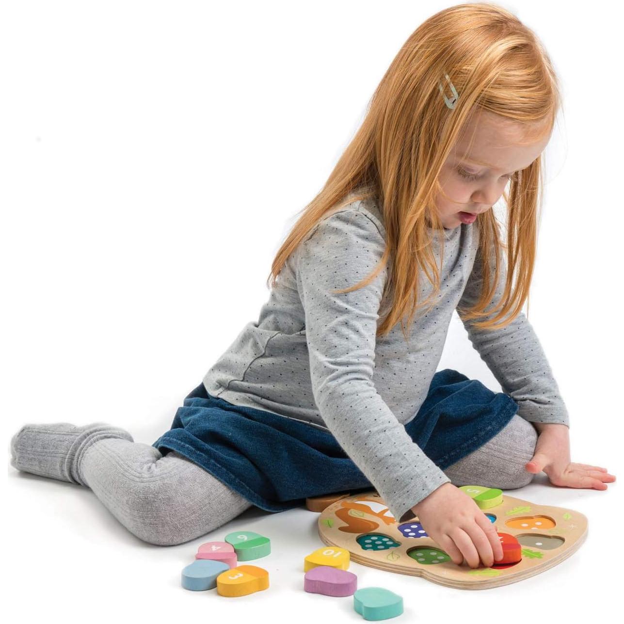 Juego de rompecabezas de madera Tender Leaf Toys - Conteo 10
