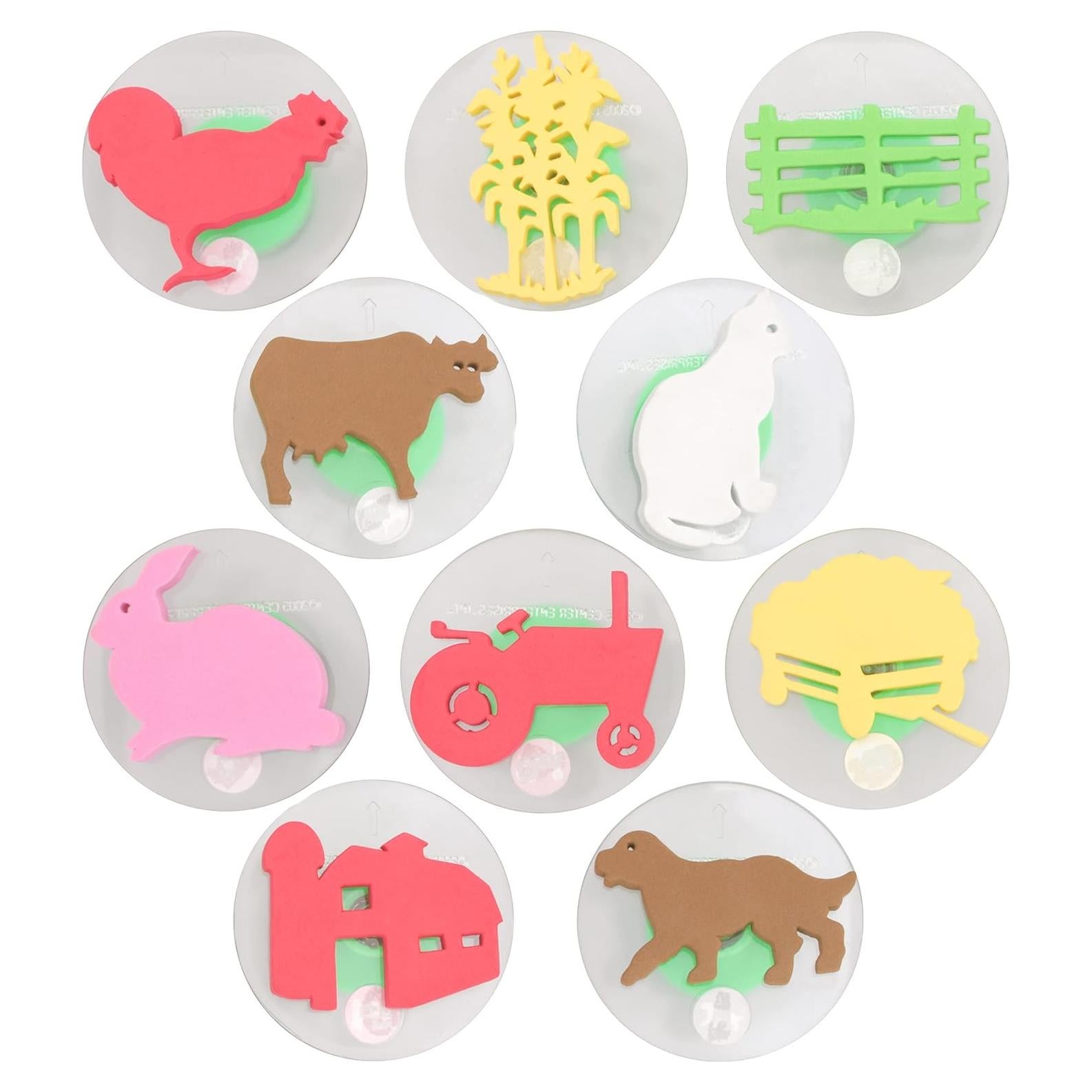 Set de 10 Sellos Gigantes Aventura en la Granja Learning Advantage