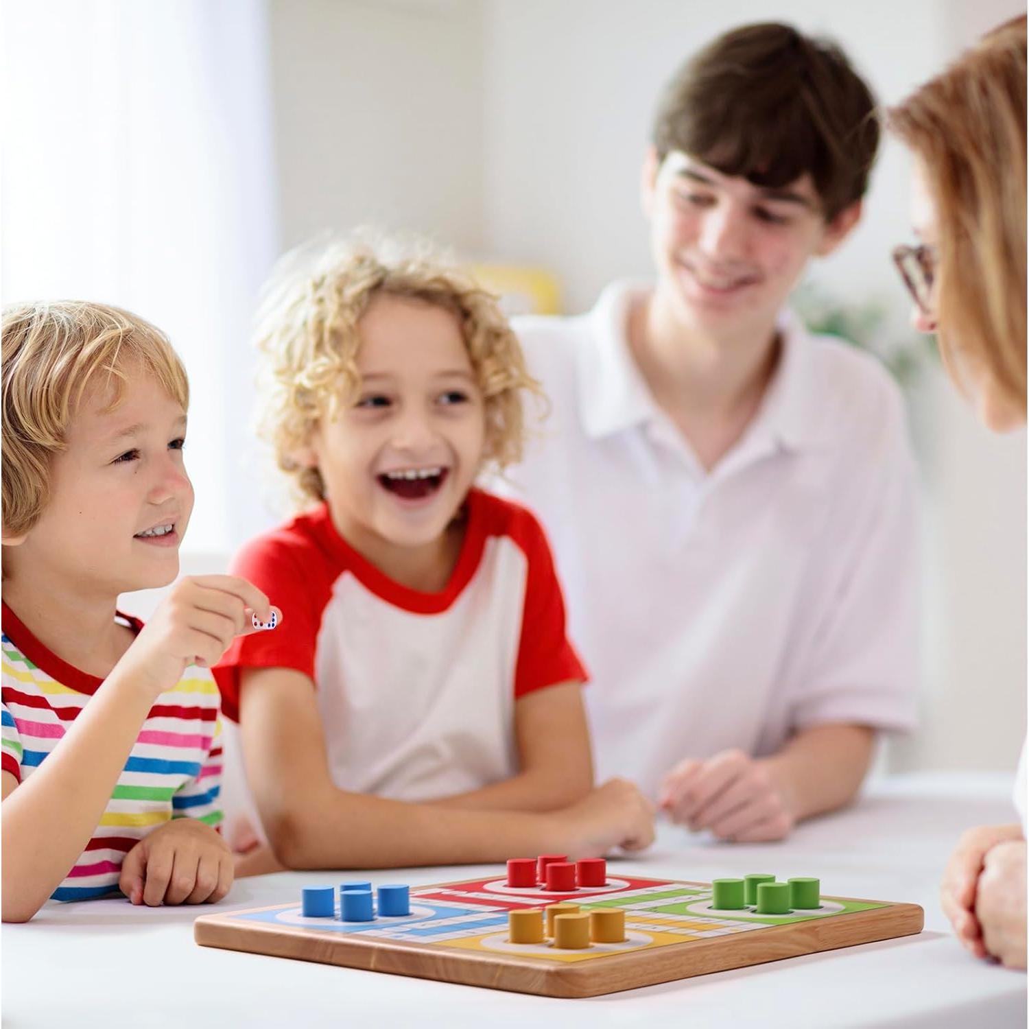 Juego de Mesa 2 en 1 Ludo y Serpientes y Escaleras Crobyi