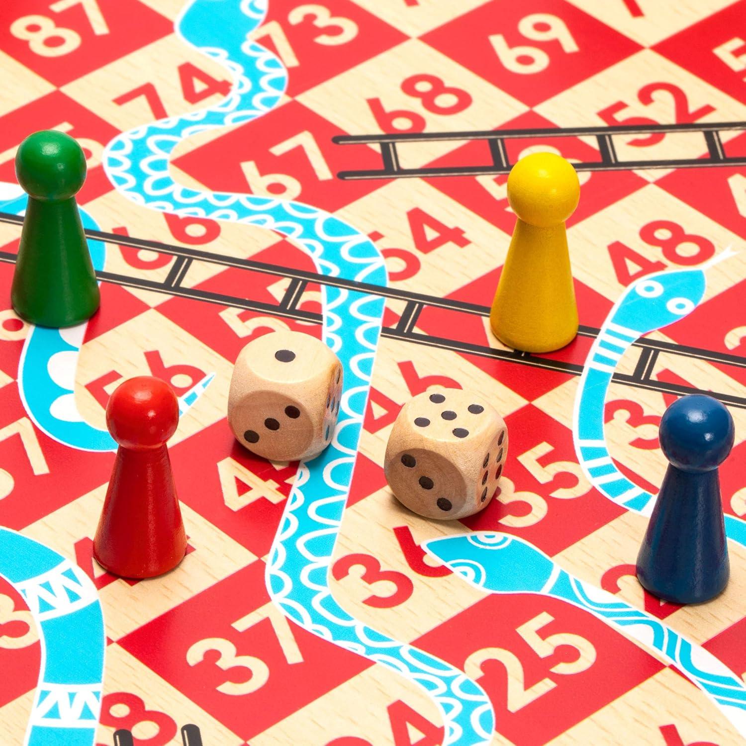 Juego de Serpientes y Escaleras y Ludo Importaciones Yellow Mountain 2 en 1