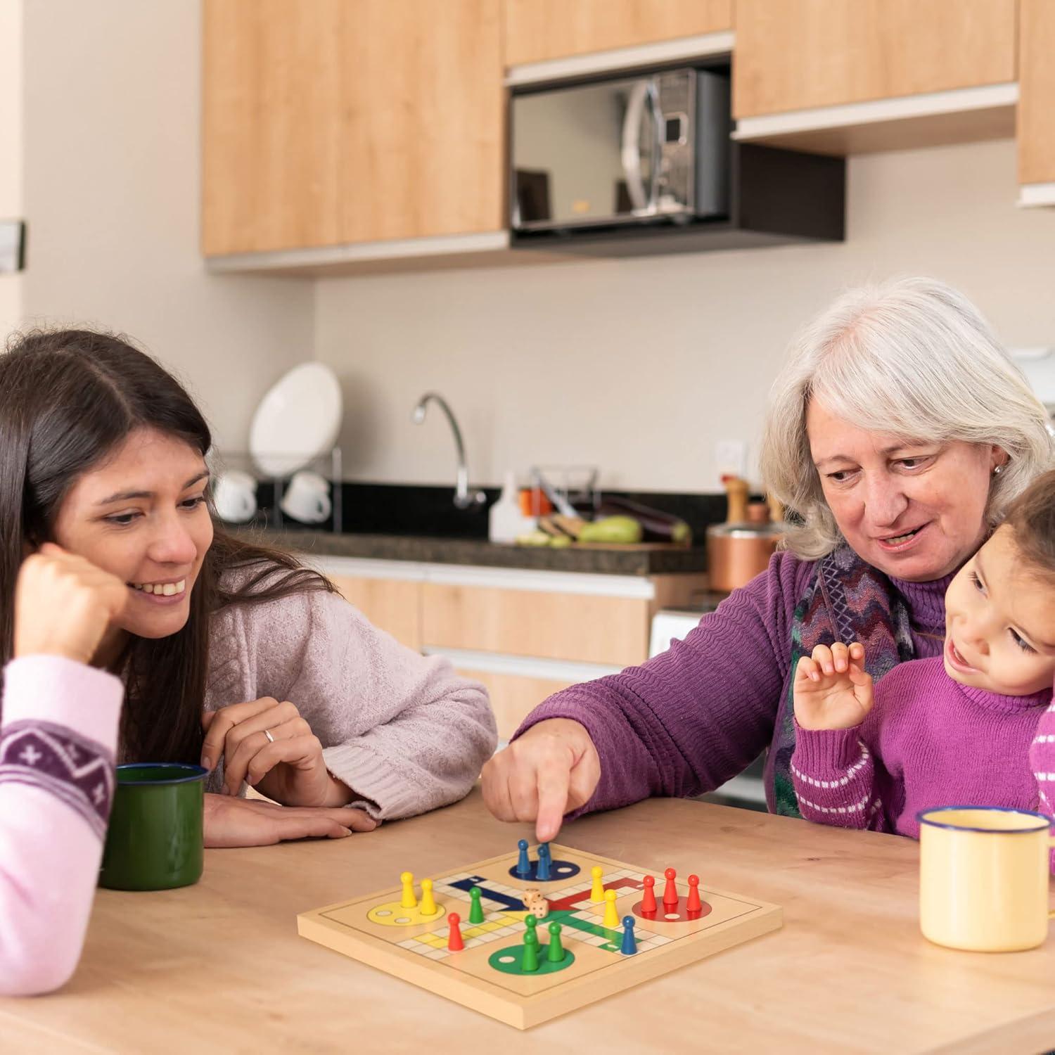 Juego de Serpientes y Escaleras y Ludo Importaciones Yellow Mountain 2 en 1