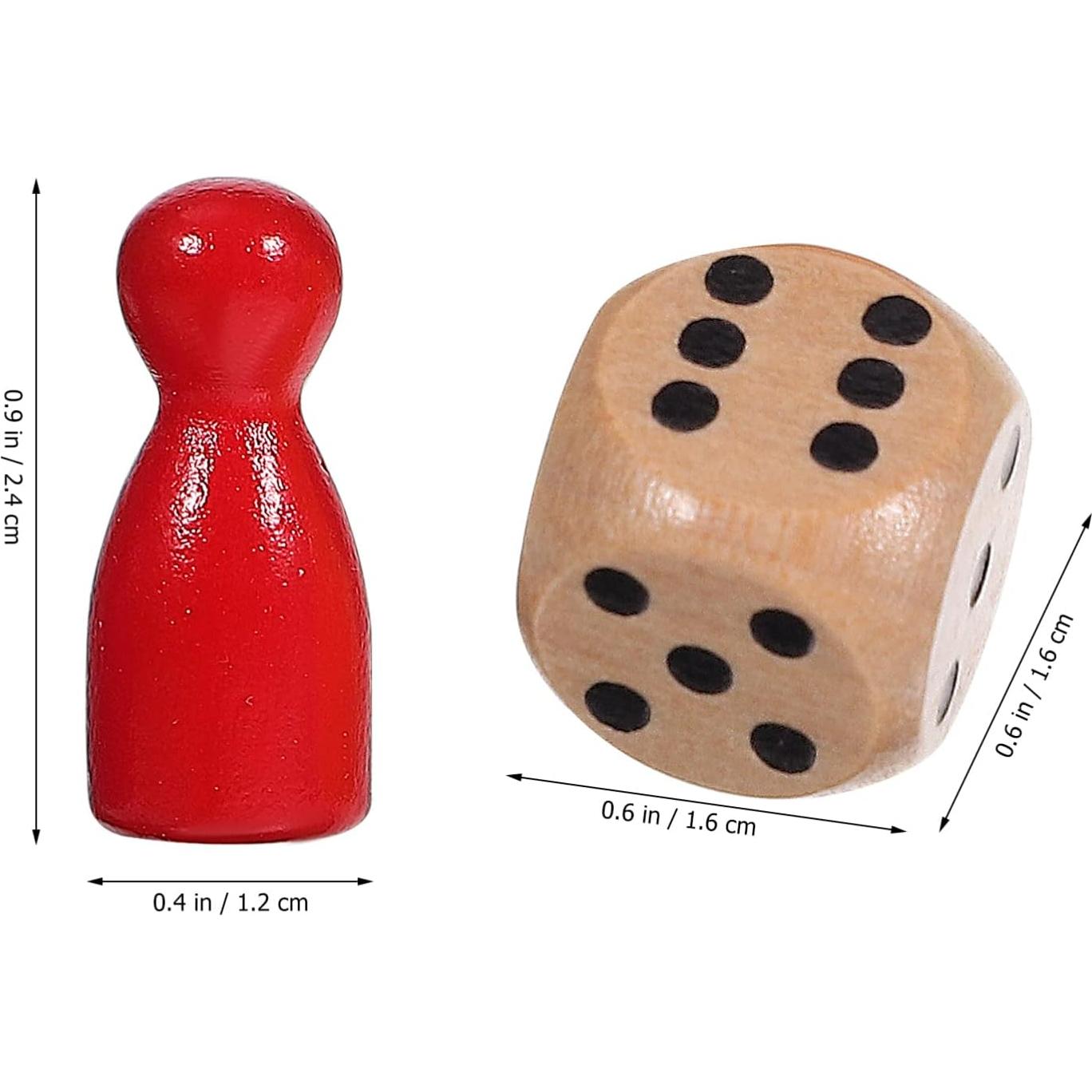 50 Piezas de Peones de Madera Multicolor TOPPERFUN para Juegos