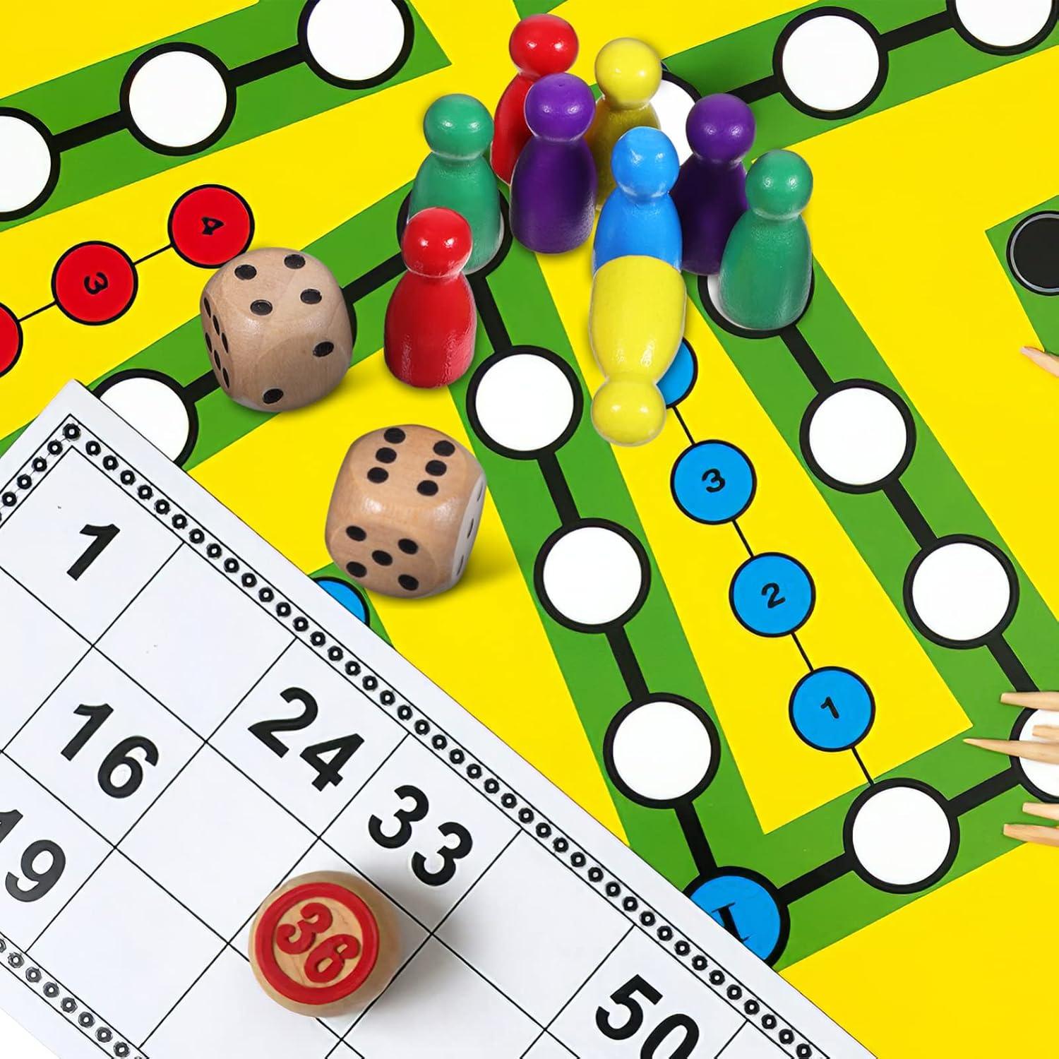 50 Piezas de Peones de Madera Multicolor TOPPERFUN para Juegos