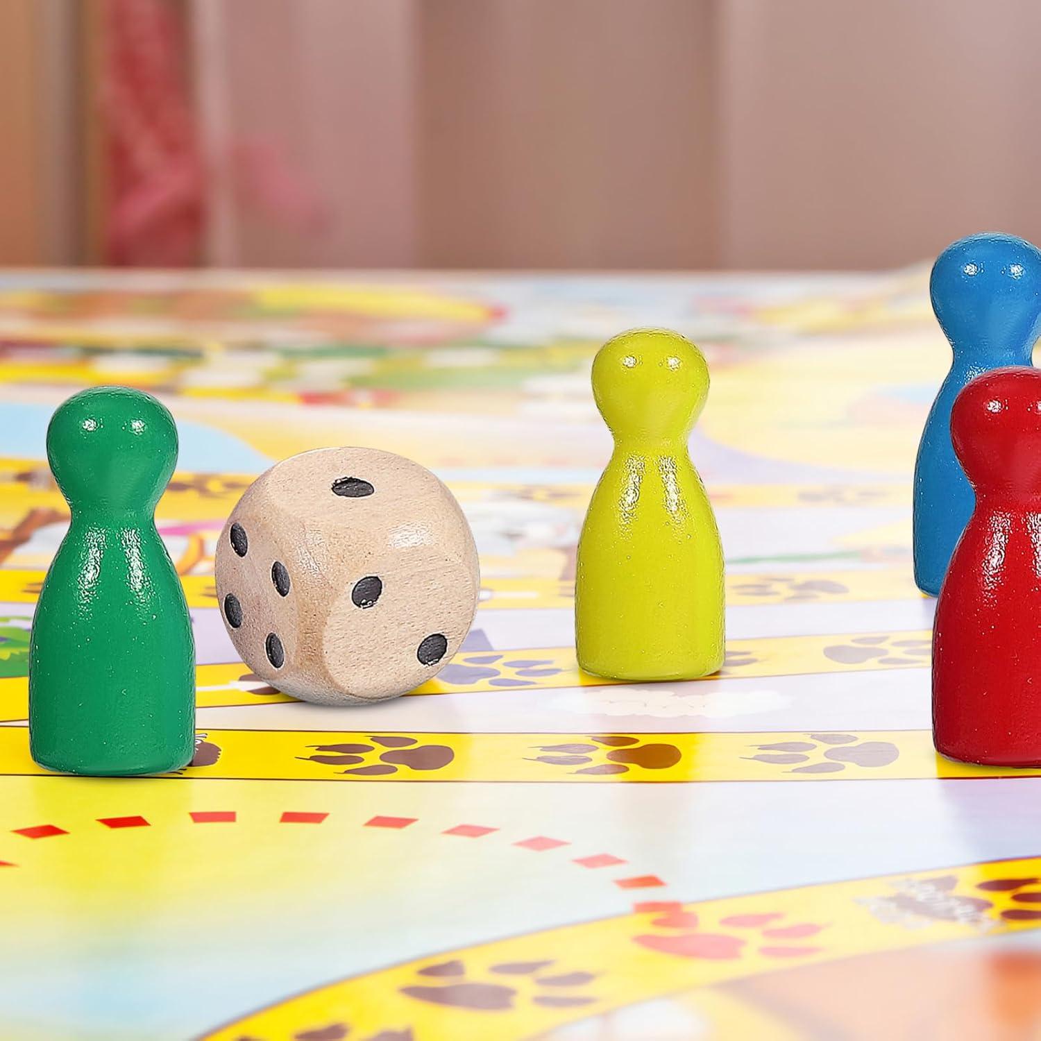 50 Piezas de Peones de Madera Multicolor TOPPERFUN para Juegos