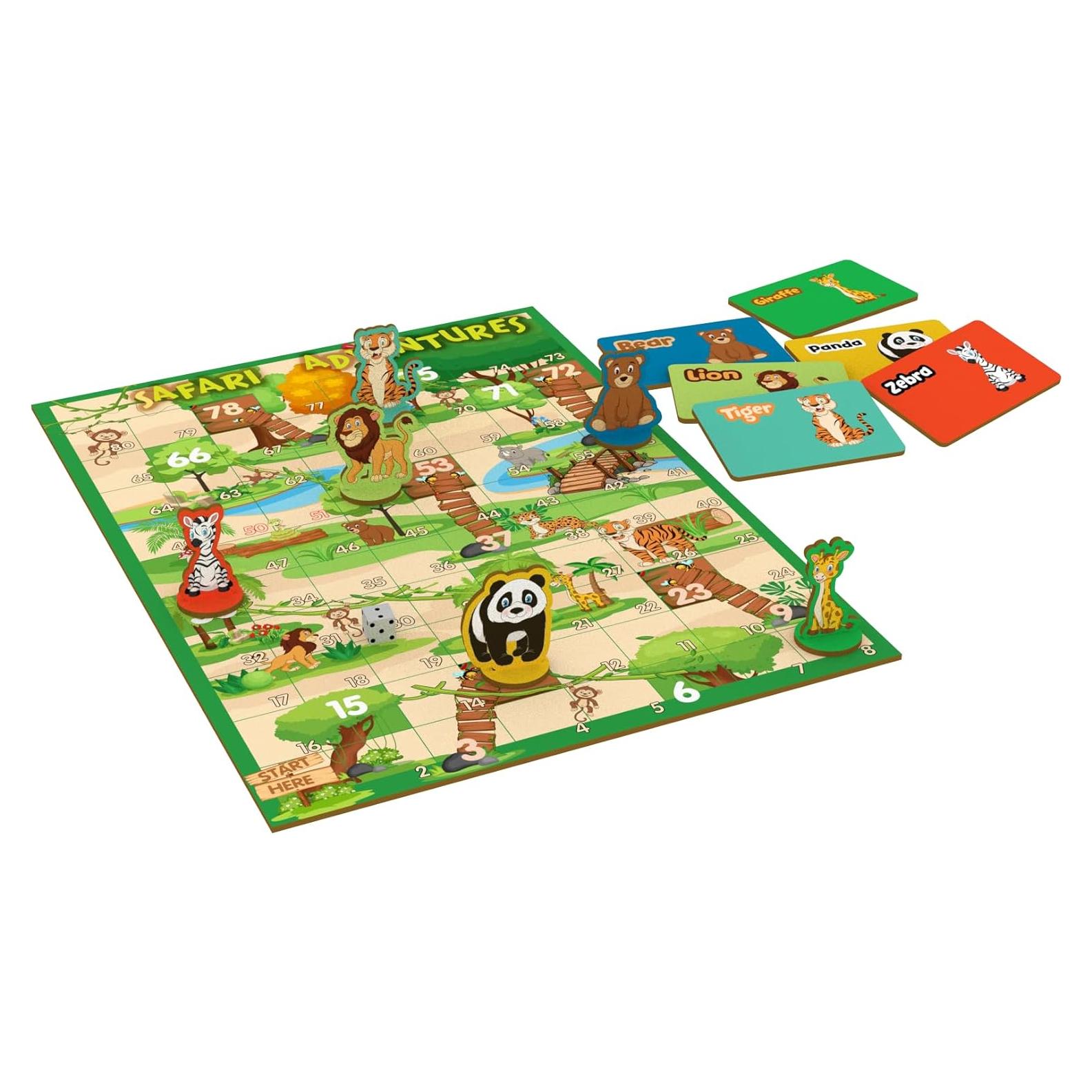 Juego de Mesa 2 en 1 de Madera FUN CRAFTS - Arriba y Abajo y Parchessi