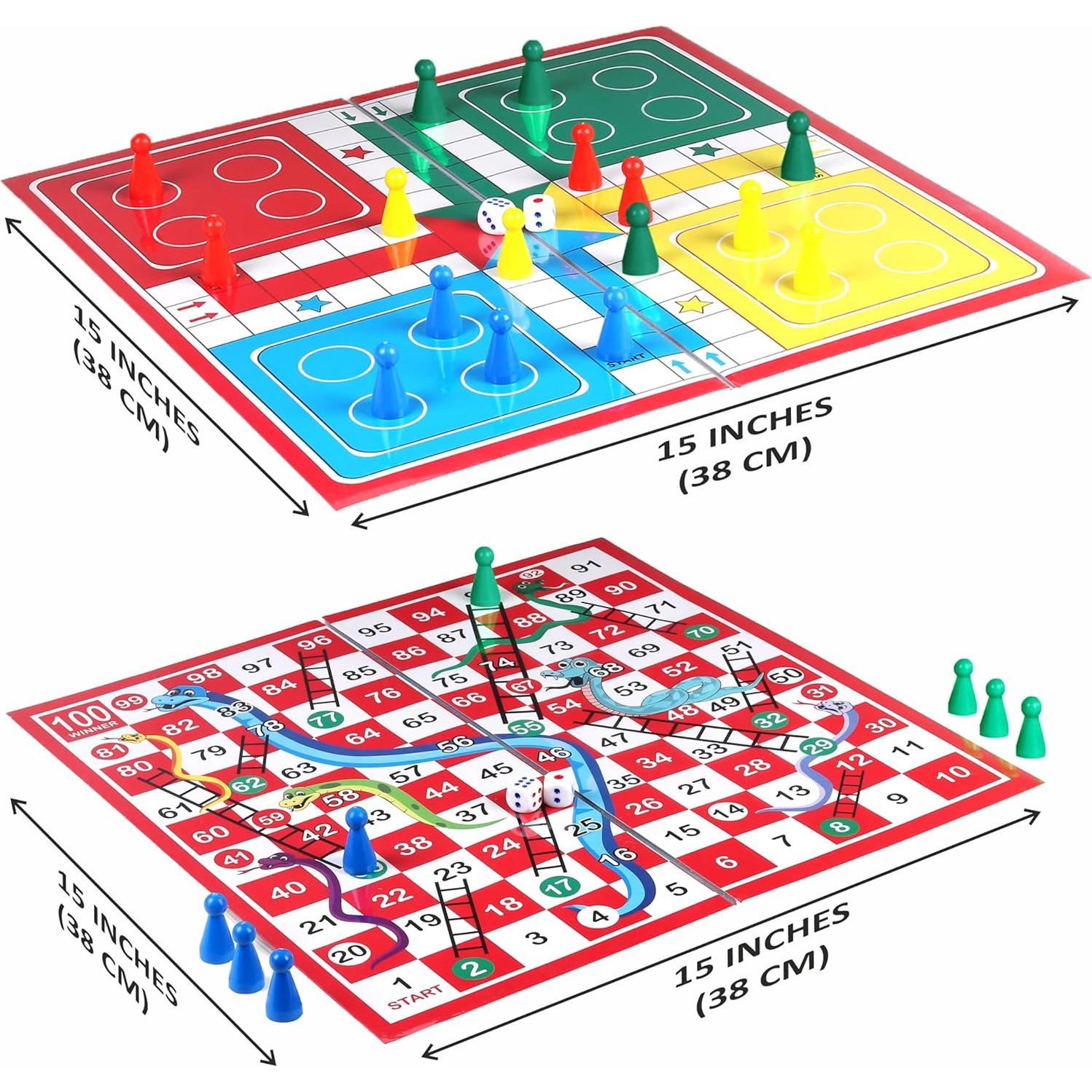 Juego de Mesa Ludo y Serpientes y Escaleras Ankit 2 en 1