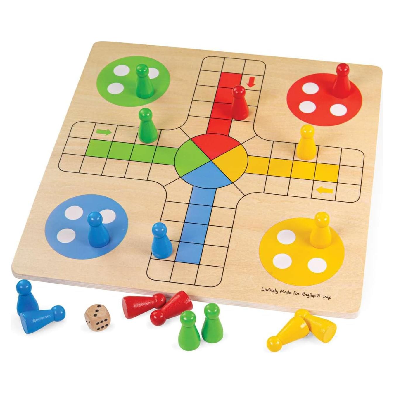 Juego de Ludo Tradicional Bigjigs Toys - 4 Jugadores - Madera