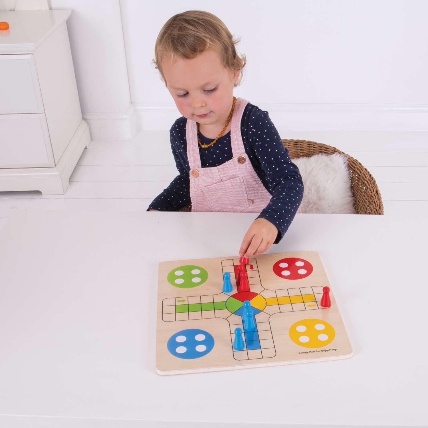 Juego de Ludo Tradicional Bigjigs Toys - 4 Jugadores - Madera